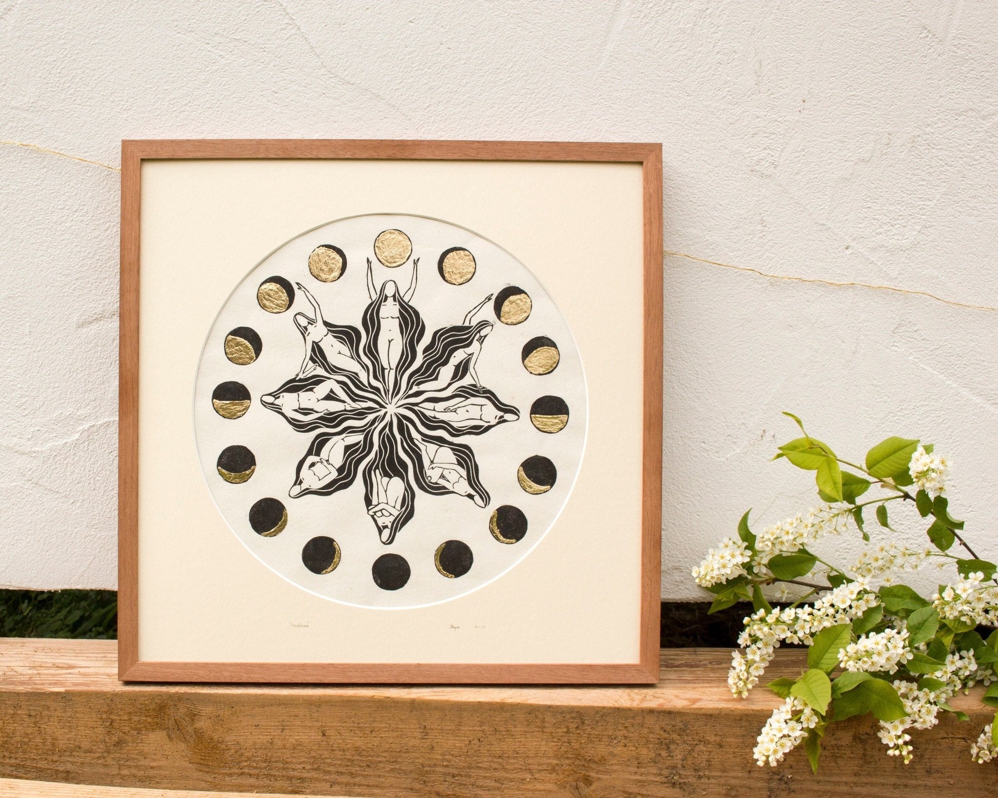 Rahmen & Passepartout für die Mondblume - art.from.ilkas.heart