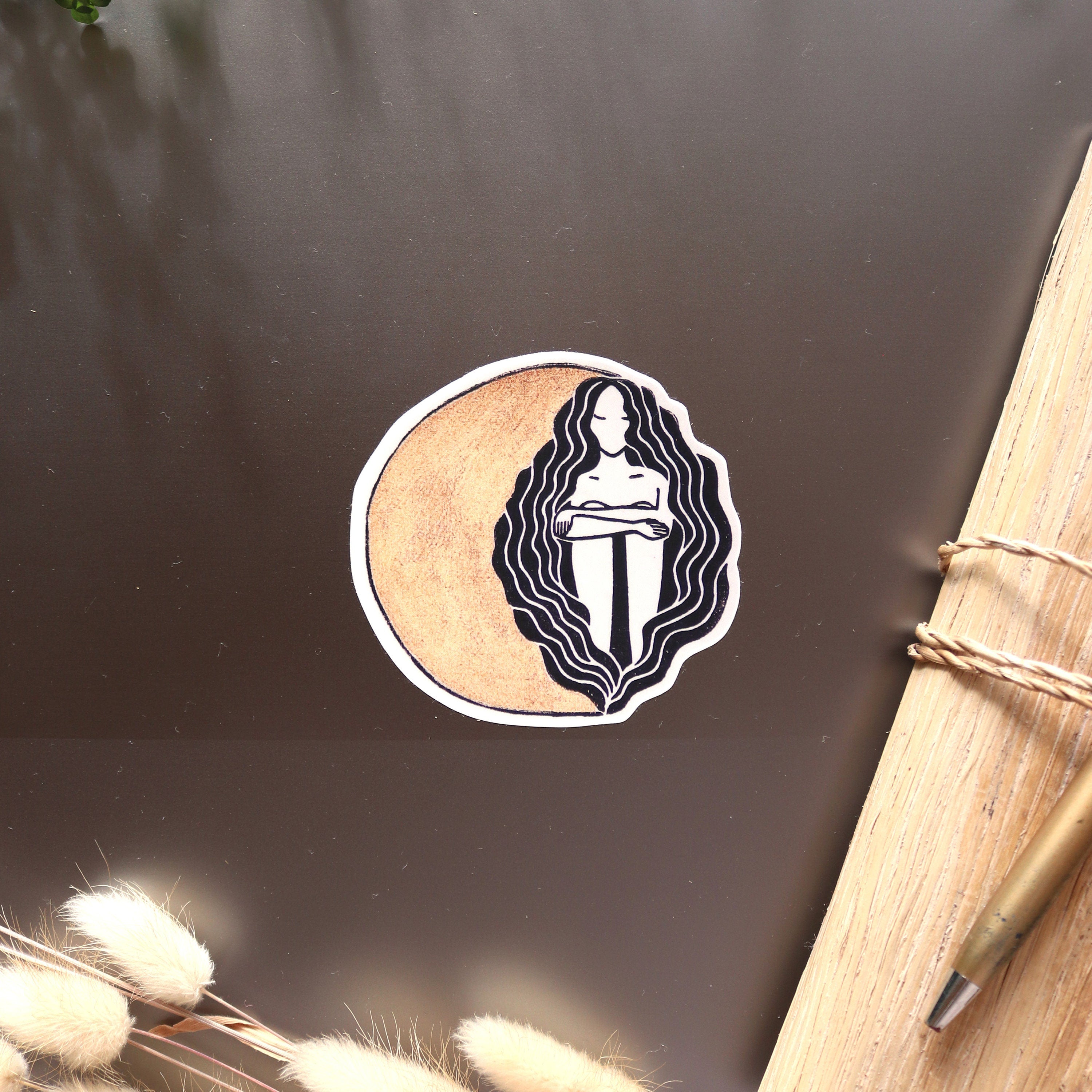 Mondkind Aufkleber - art.from.ilkas.heart