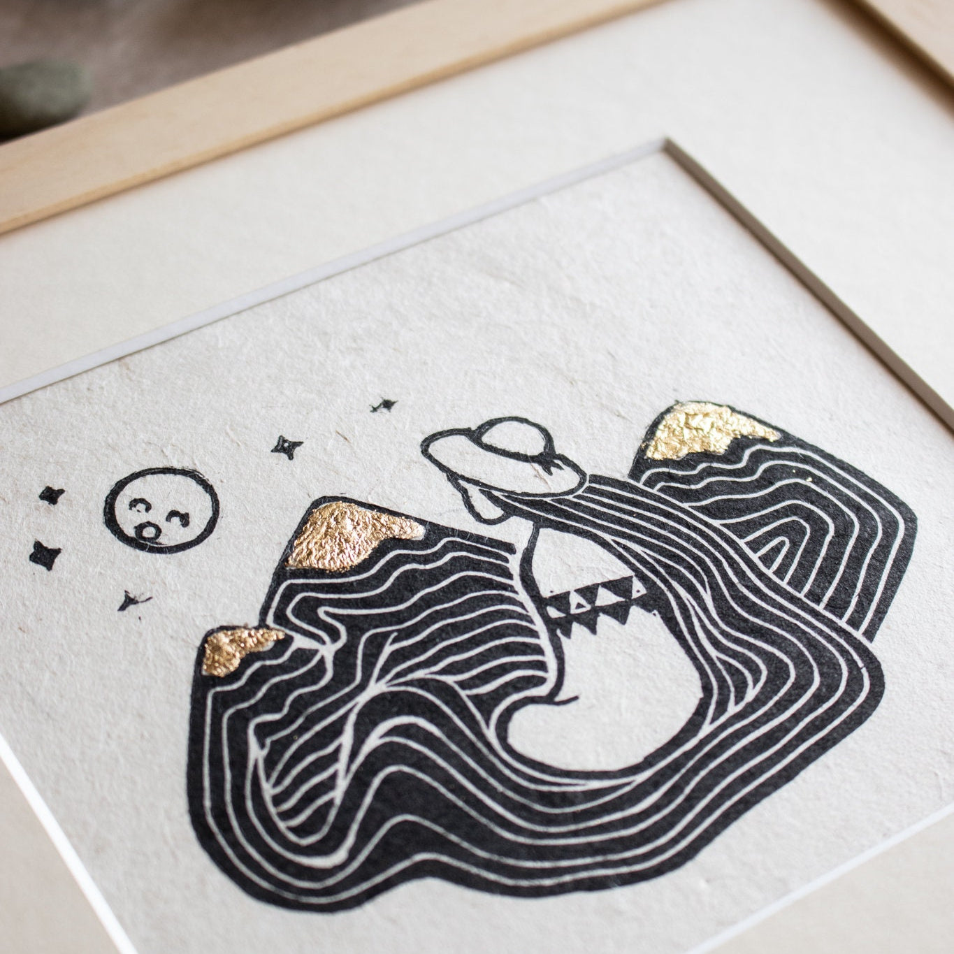 Mutter der Berge Linoldruck - art.from.ilkas.heart