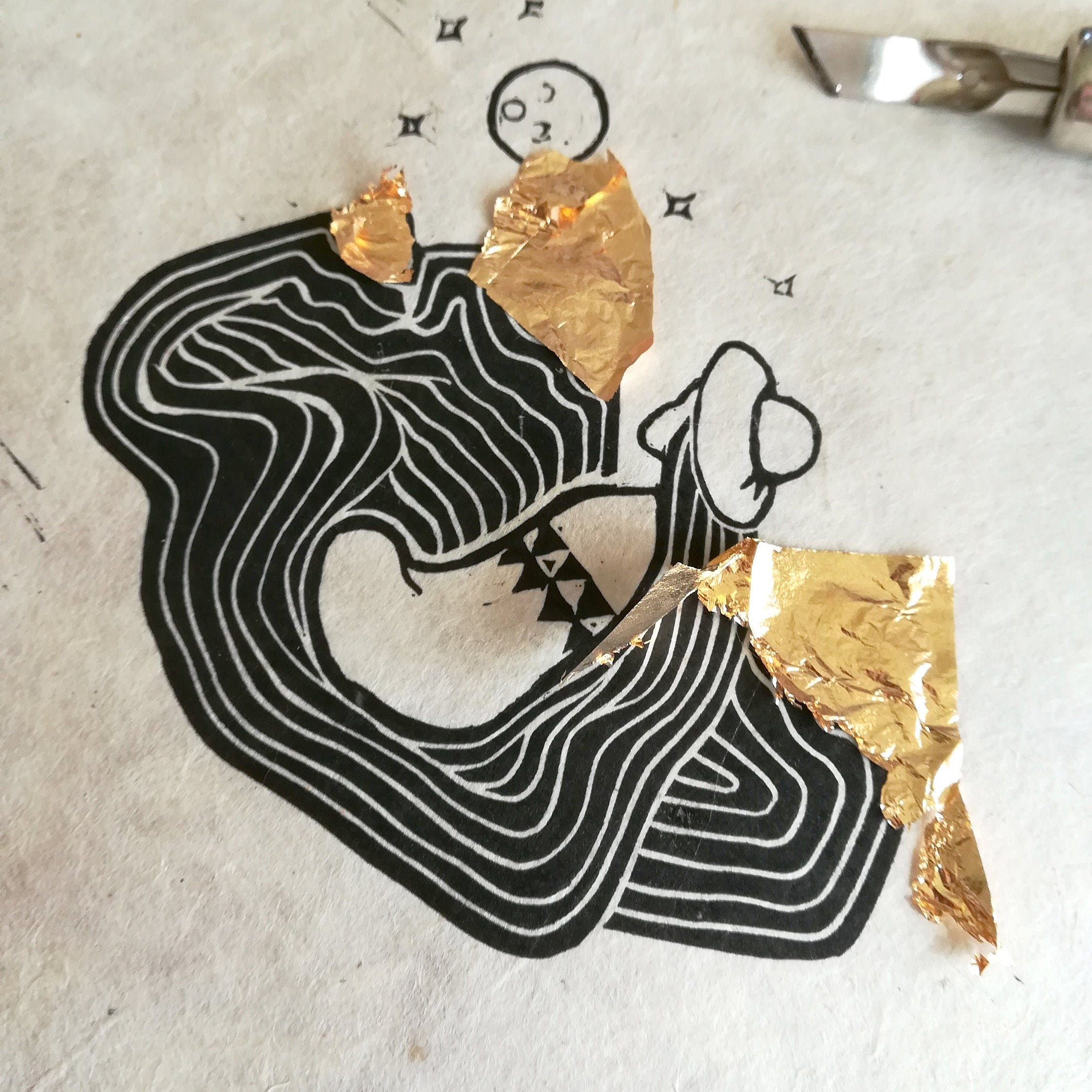 Mutter der Berge Linoldruck - art.from.ilkas.heart