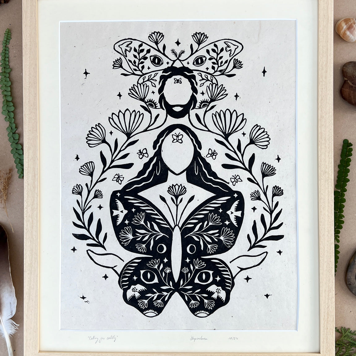 Rahmen & Passepartout für Calling you softly - art.from.ilkas.heart