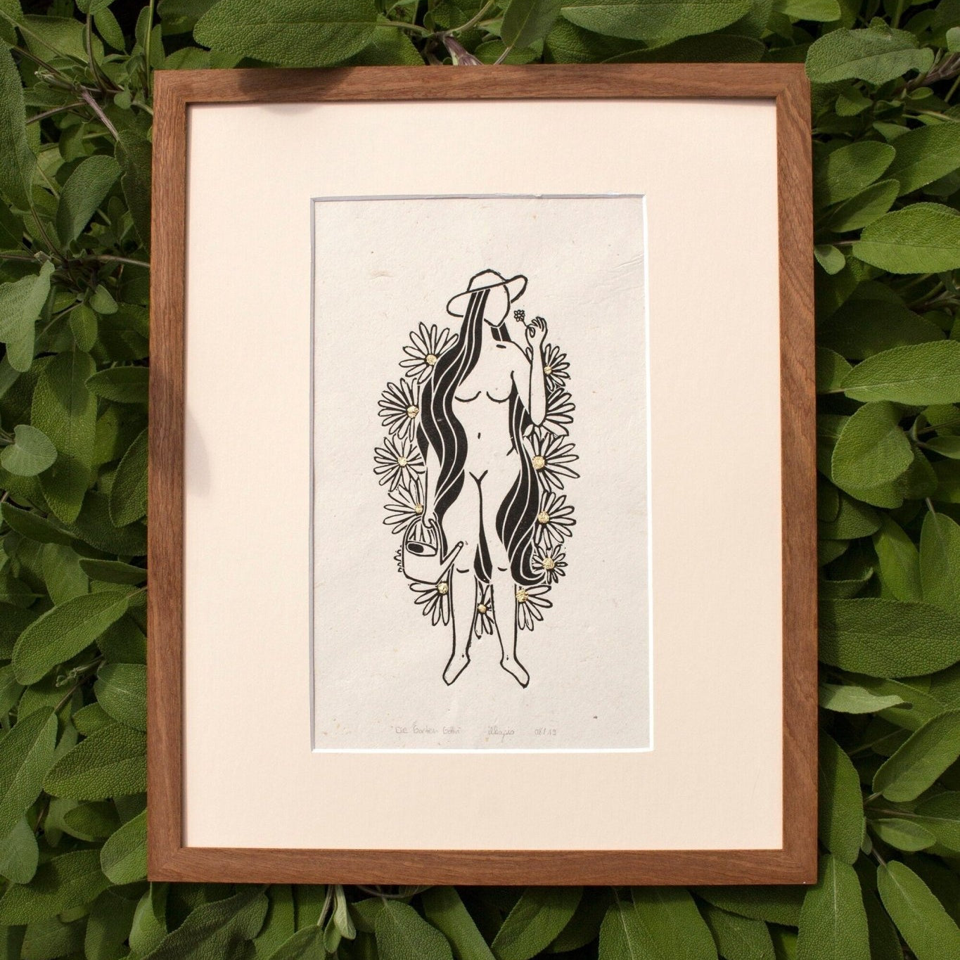 Rahmen & Passepartout für Die Gartengöttin - art.from.ilkas.heart