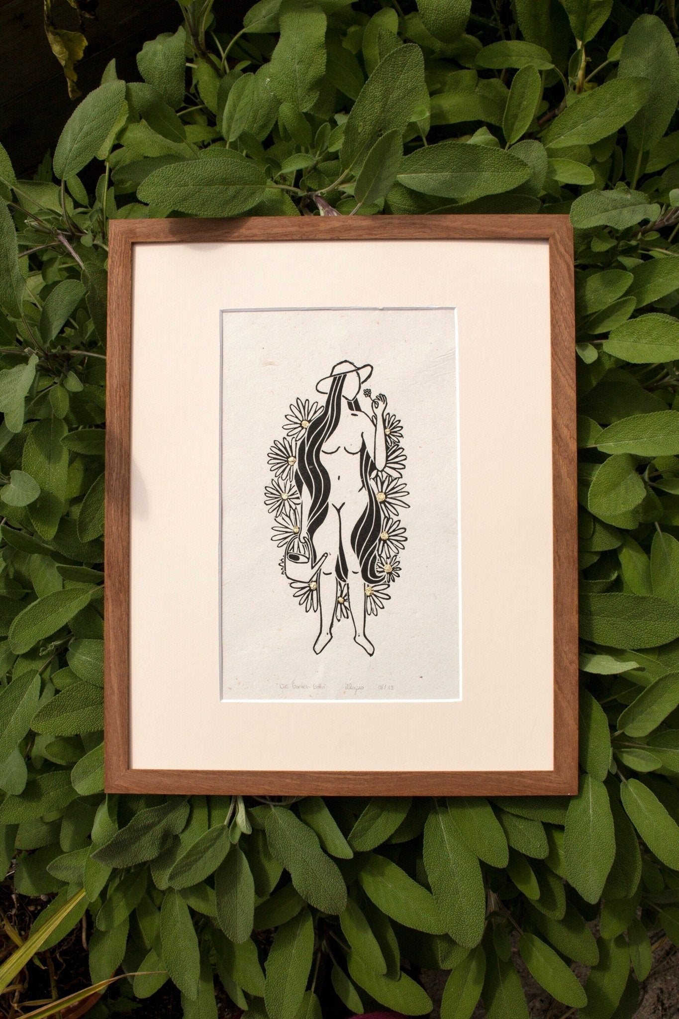 Rahmen & Passepartout für Die Gartengöttin - art.from.ilkas.heart