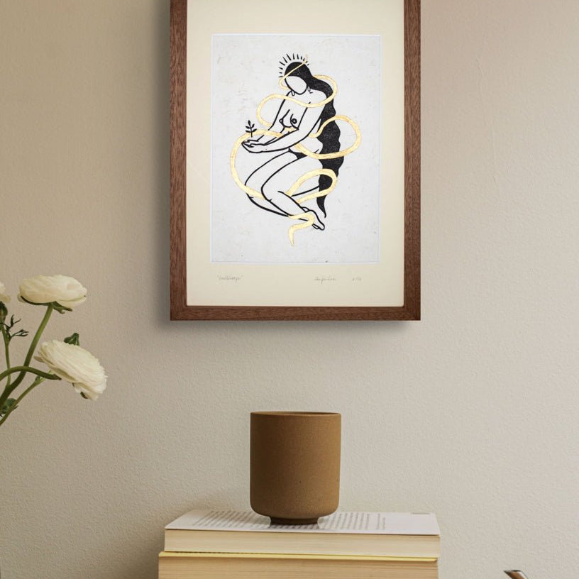 Rahmen & Passepartout für The Earthkeeper Goddess - art.from.ilkas.heart