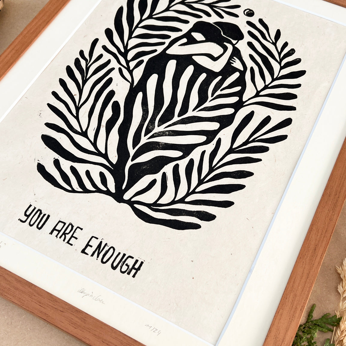 Rahmen & Passepartout für You are enough - art.from.ilkas.heart