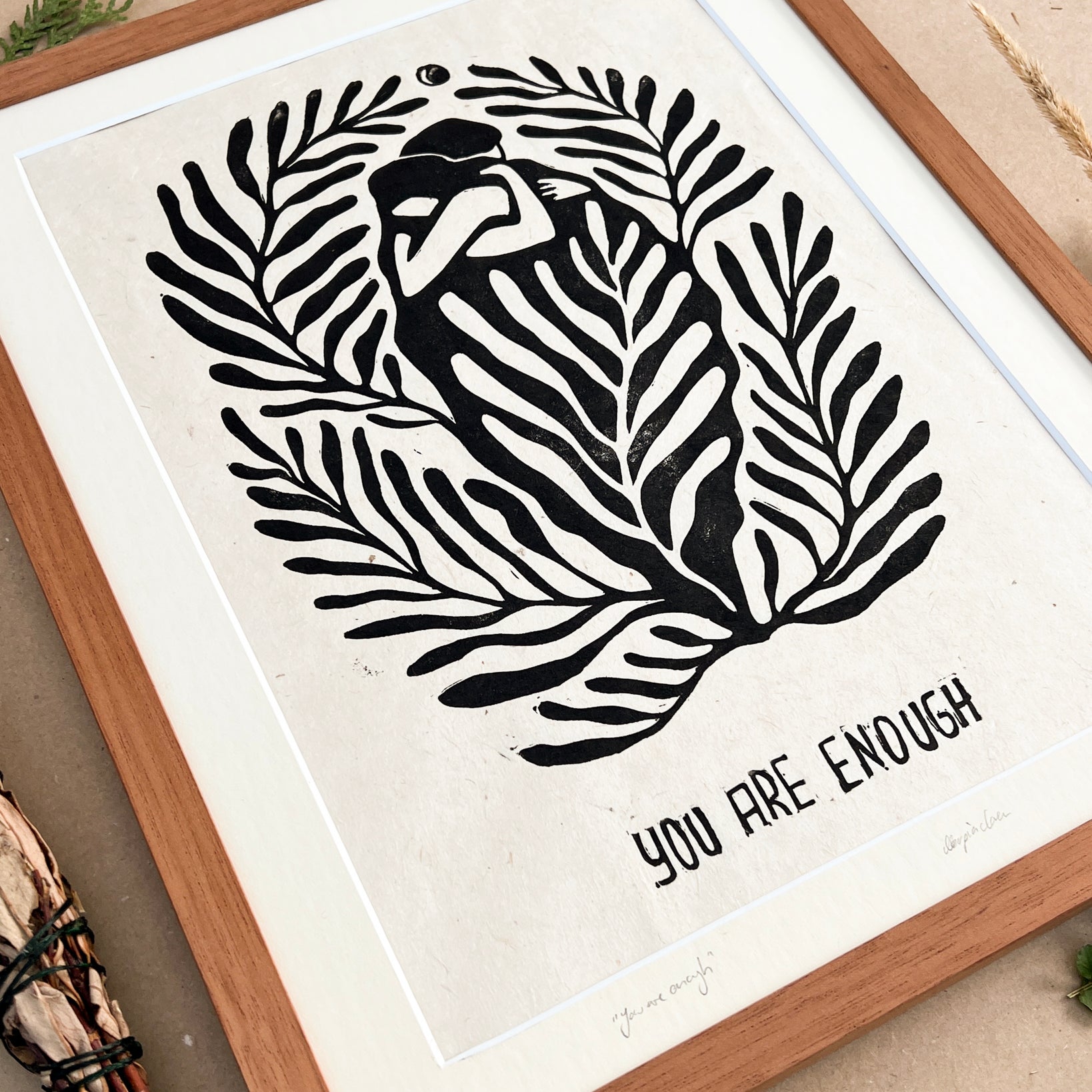 Rahmen & Passepartout für You are enough - art.from.ilkas.heart