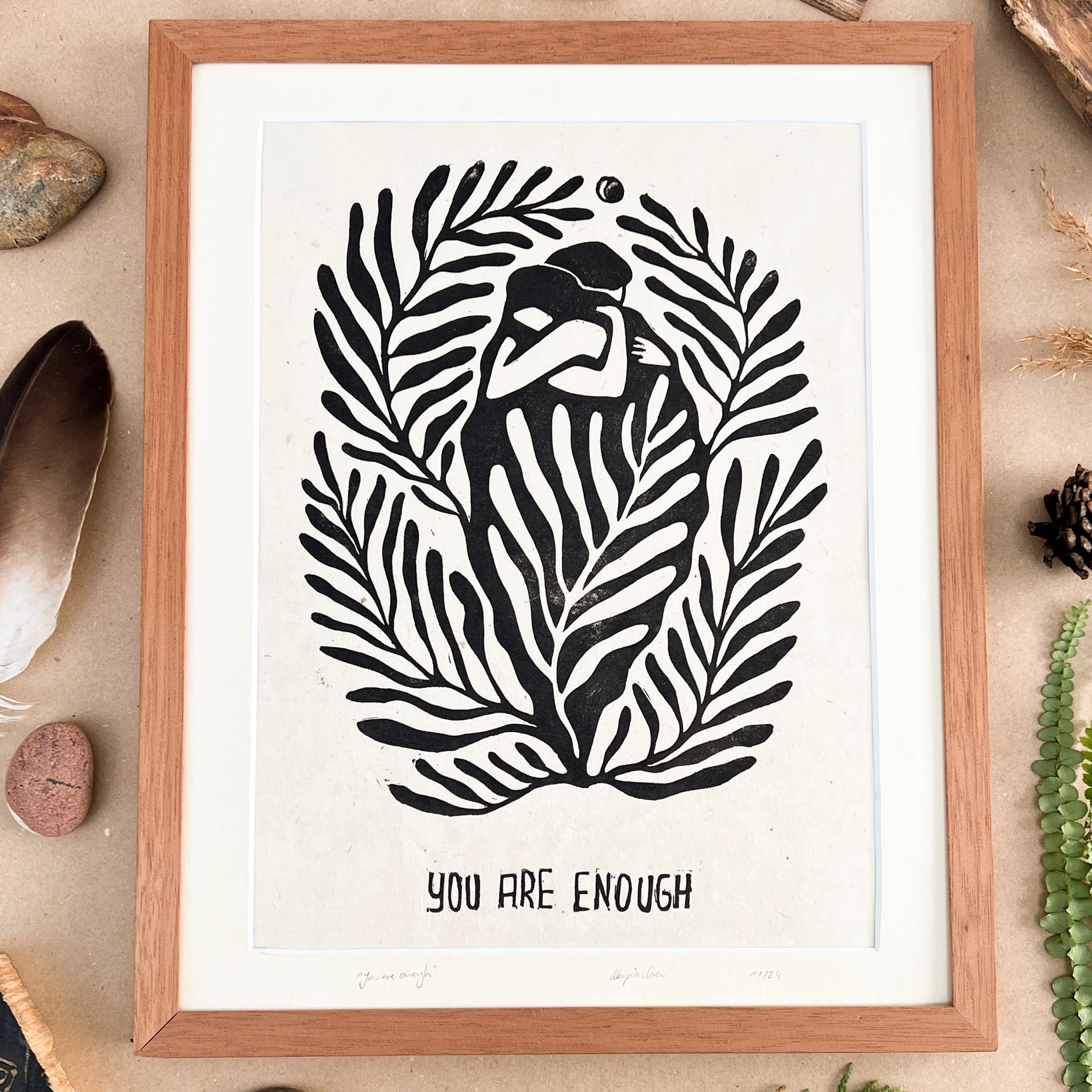 Rahmen & Passepartout für You are enough - art.from.ilkas.heart
