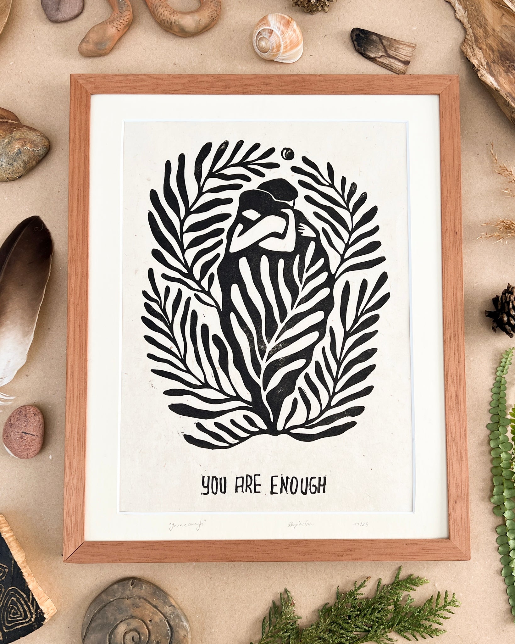 Rahmen & Passepartout für You are enough - art.from.ilkas.heart
