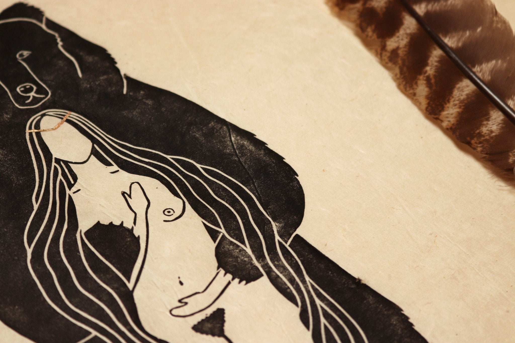 Rahmen & Passepartout für die Bärengöttin - art.from.ilkas.heart