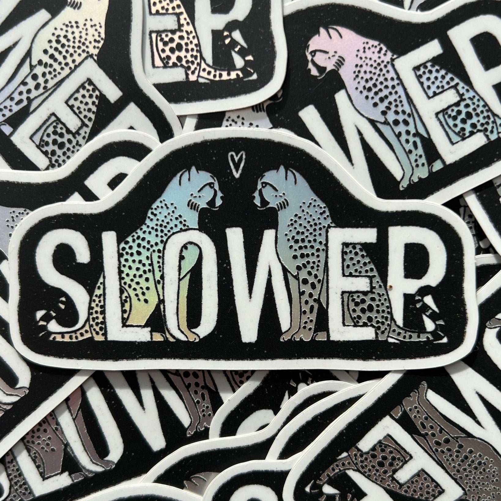 Slower Holografischer Aufkleber - art.from.ilkas.heart