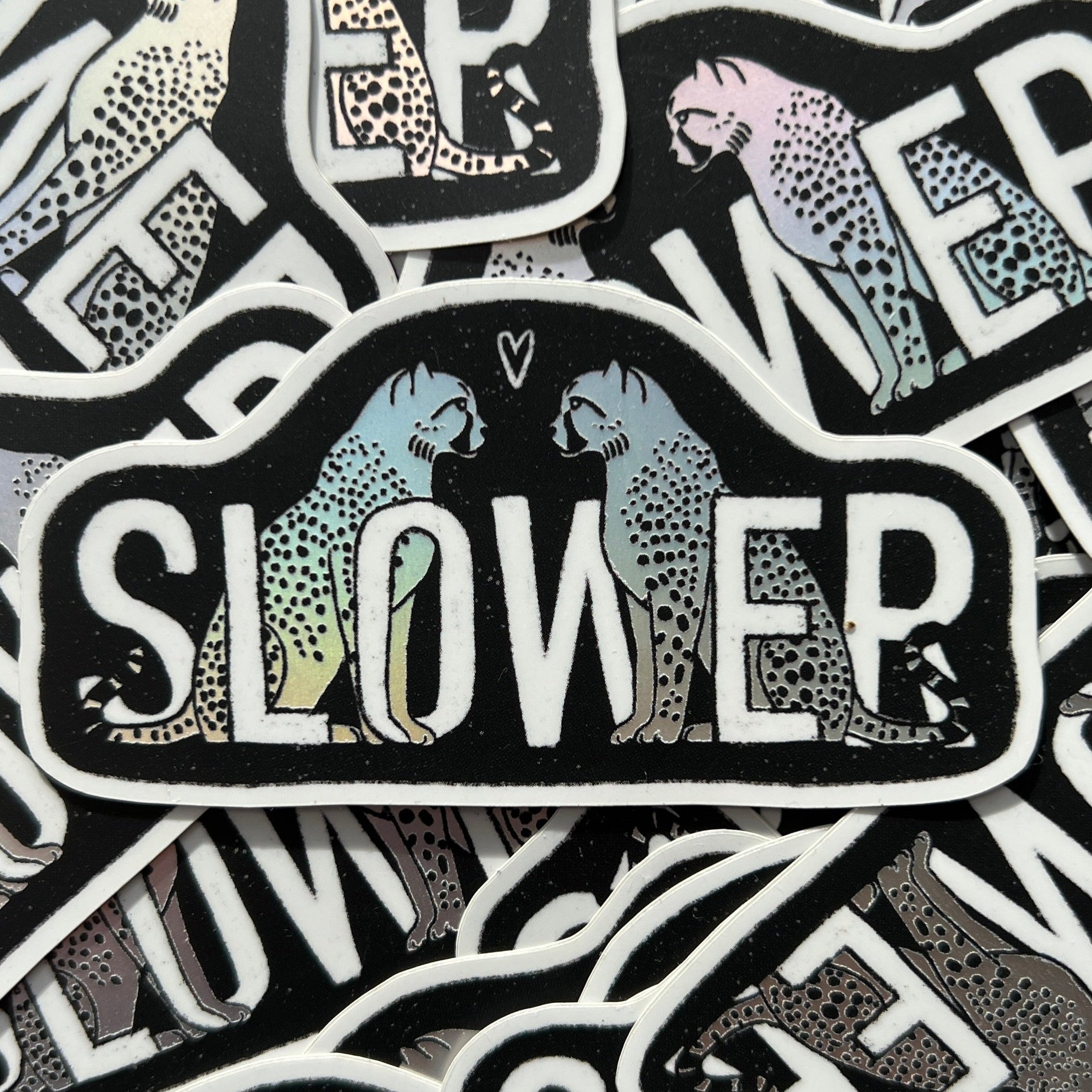 Slower Holografischer Aufkleber - art.from.ilkas.heart