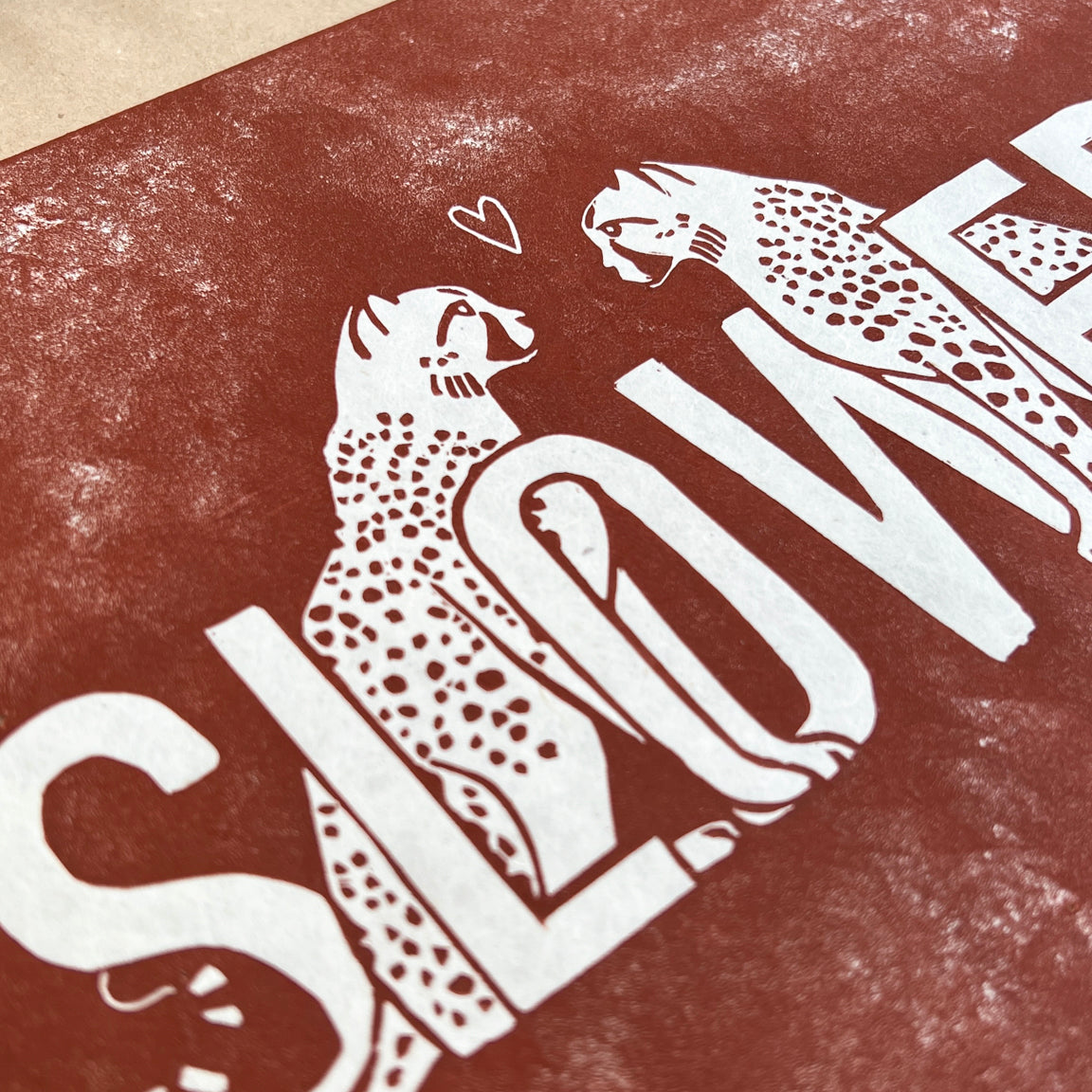 Slower Linoldruck - art.from.ilkas.heart