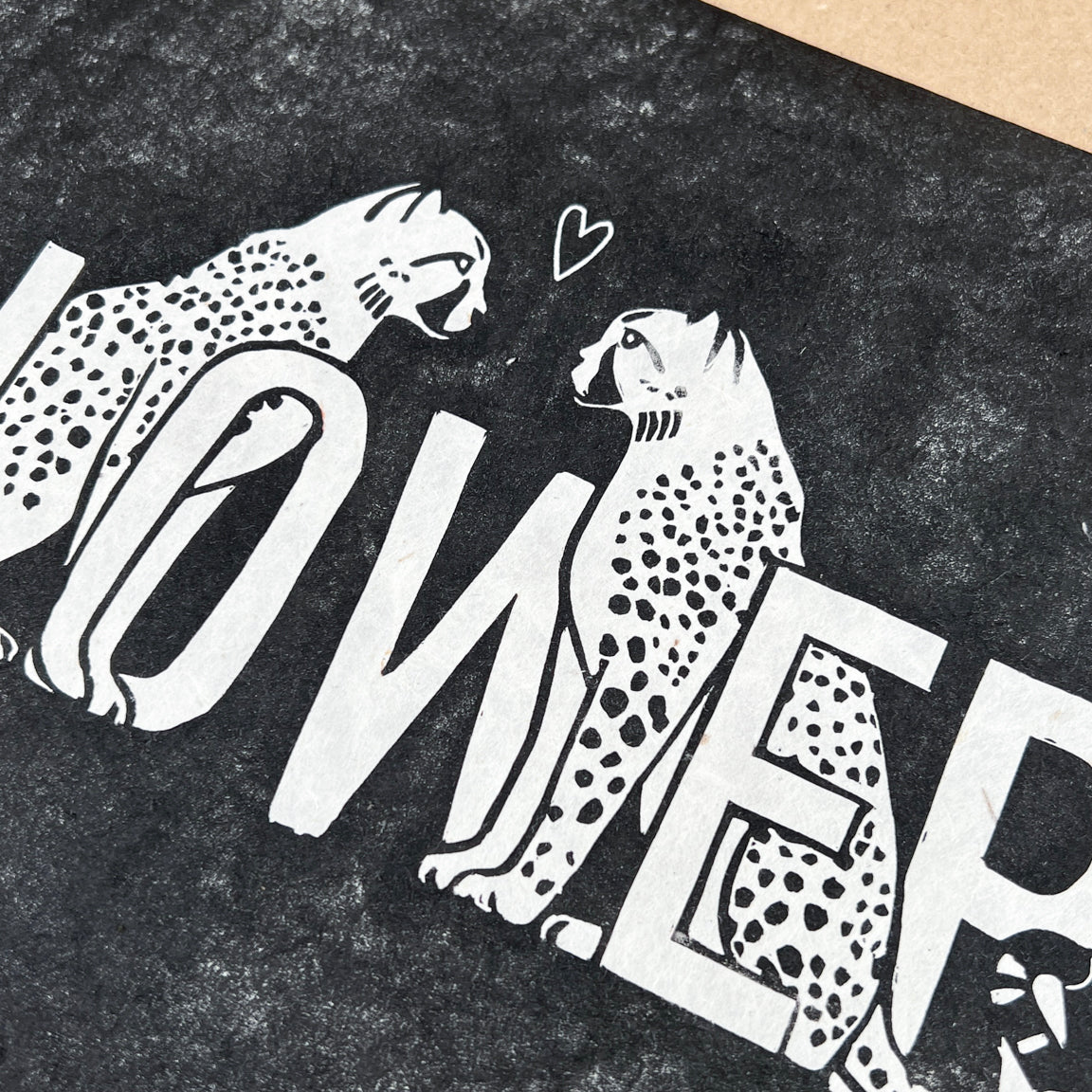 Slower Linoldruck - art.from.ilkas.heart