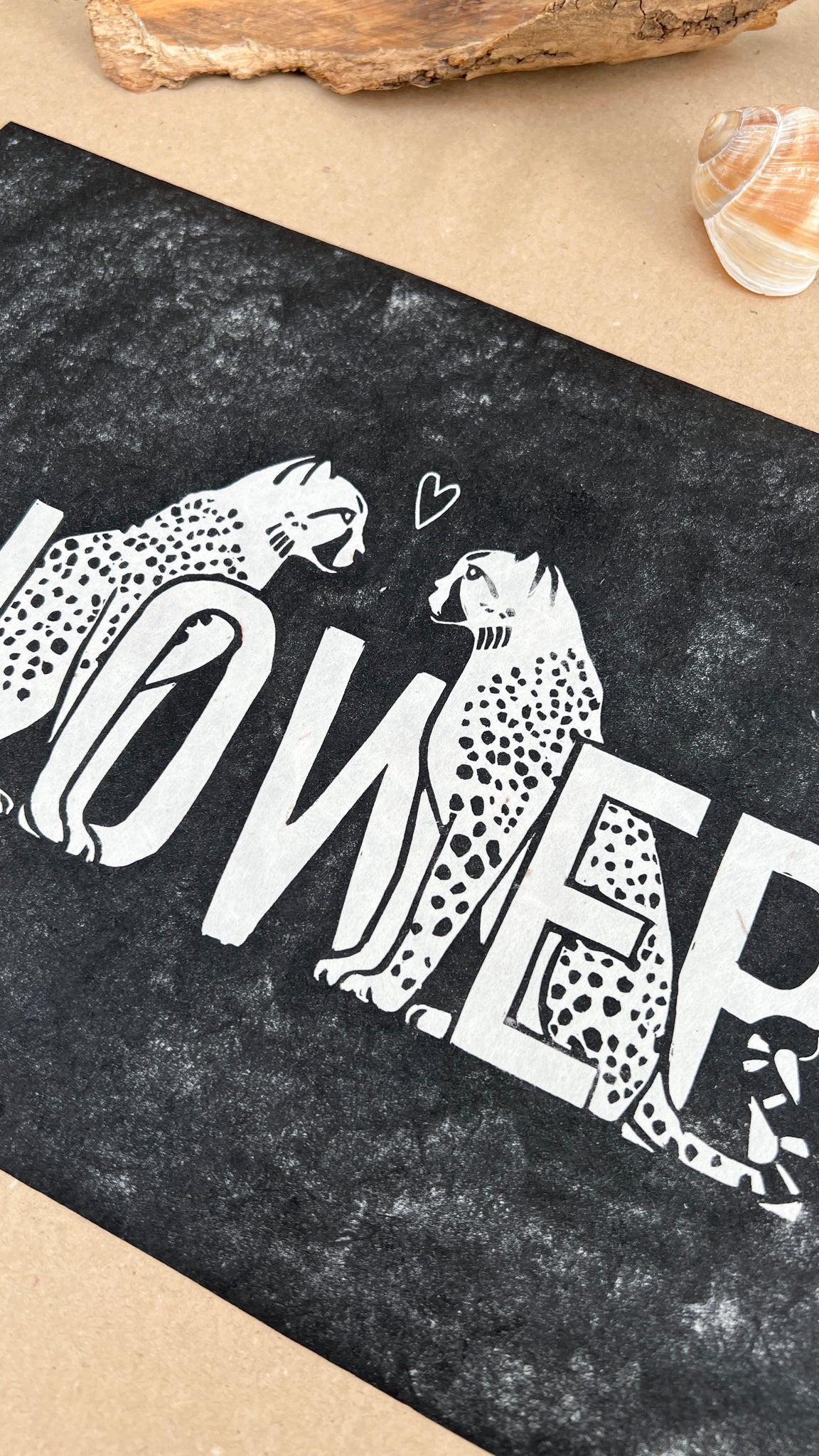 Slower Linoldruck - art.from.ilkas.heart