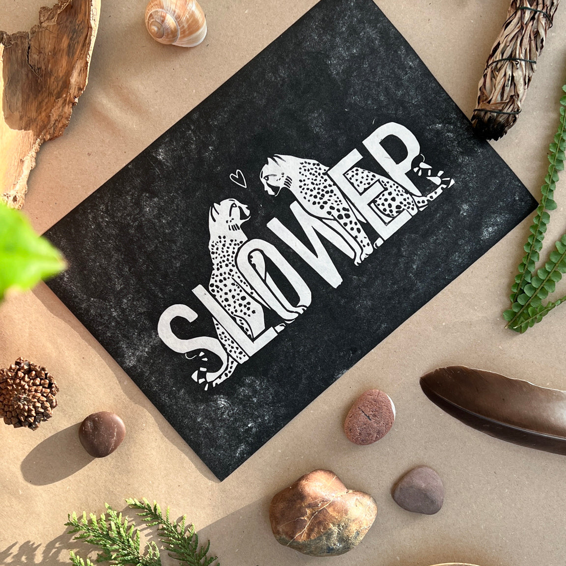 Slower Linoldruck - art.from.ilkas.heart