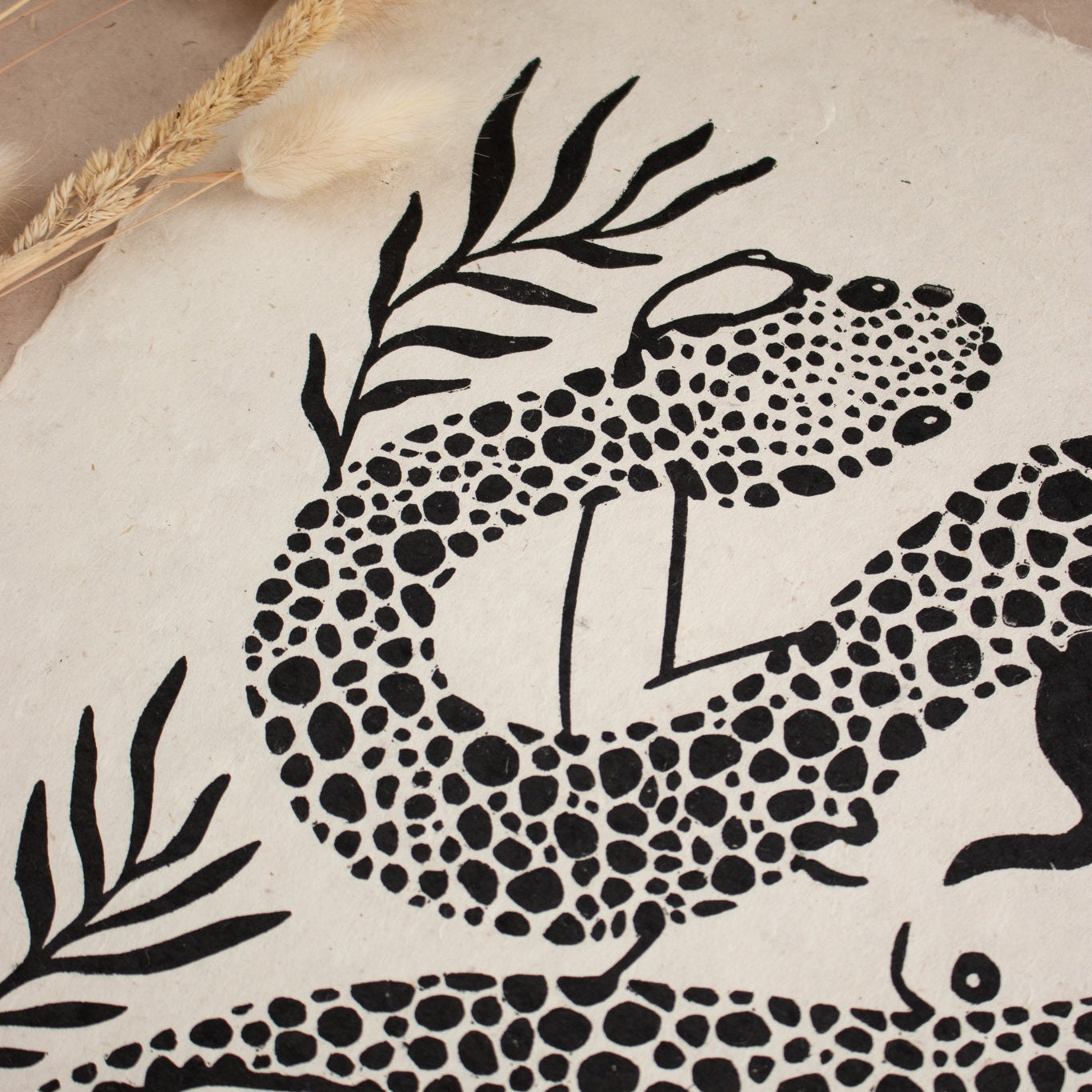 Snake Spirit Linoldruck Limitierte Auflage - art.from.ilkas.heart