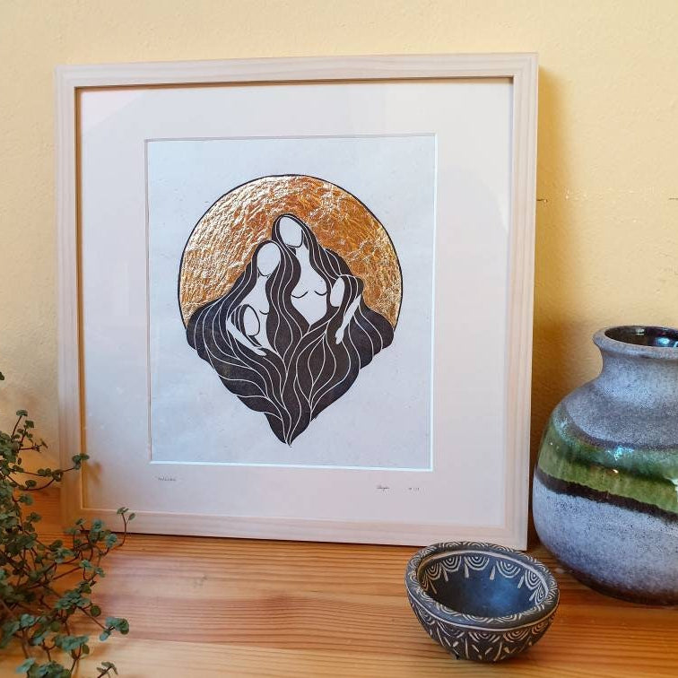 Soul Sisters Linoldruck - art.from.ilkas.heart