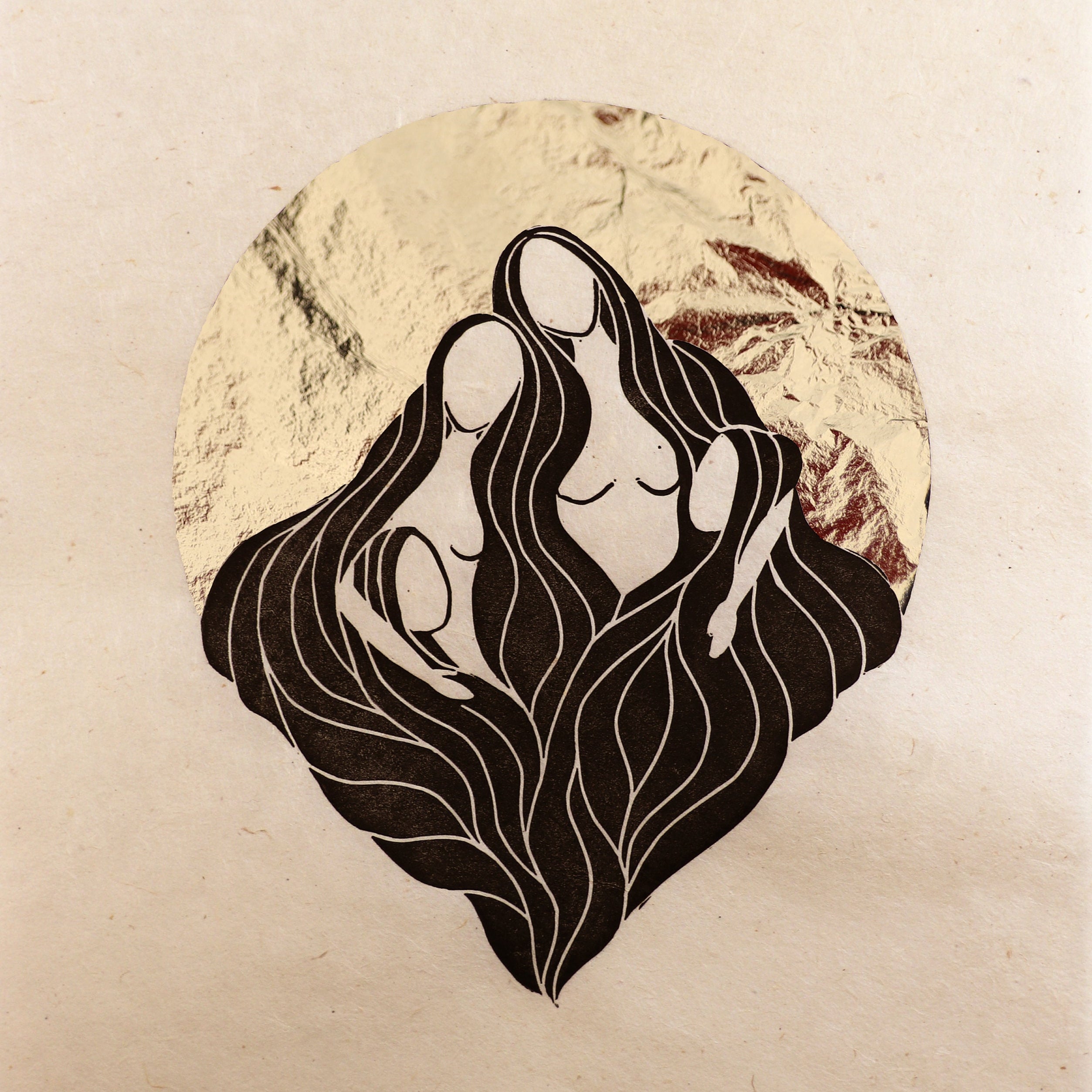 Soul Sisters Linoldruck - art.from.ilkas.heart