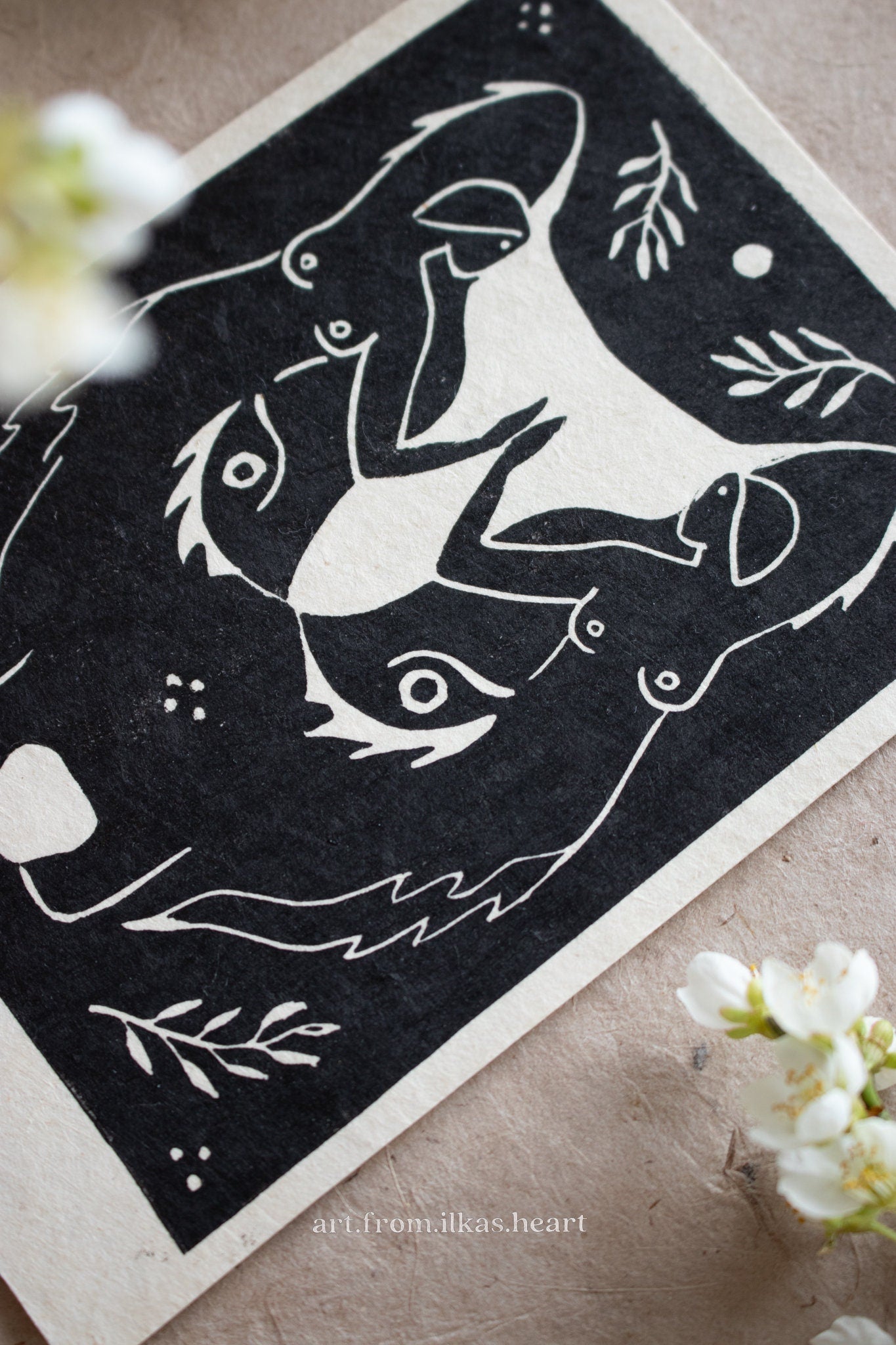 The Guardian Linoldruck - art.from.ilkas.heart