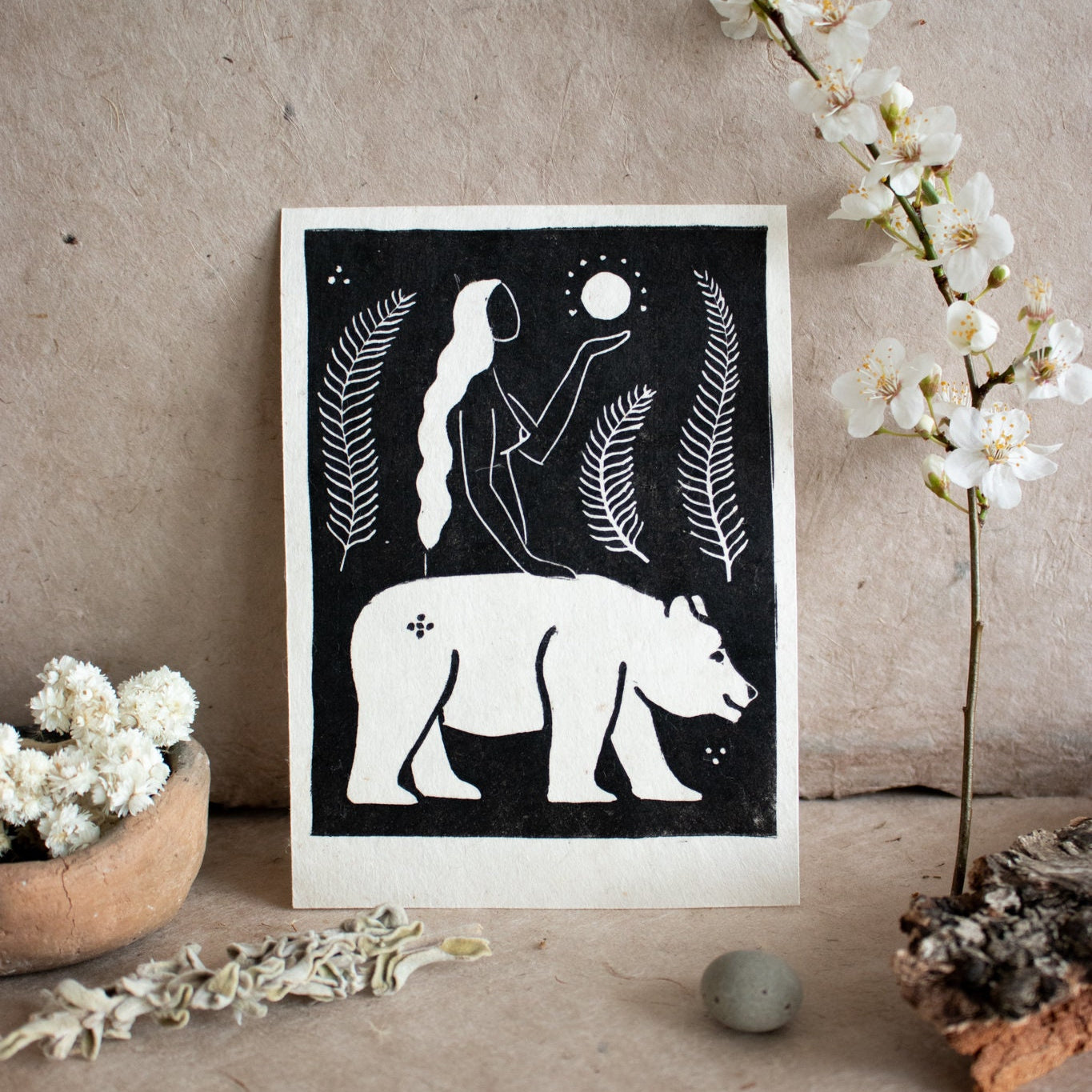 The Guidance Linoldruck - art.from.ilkas.heart