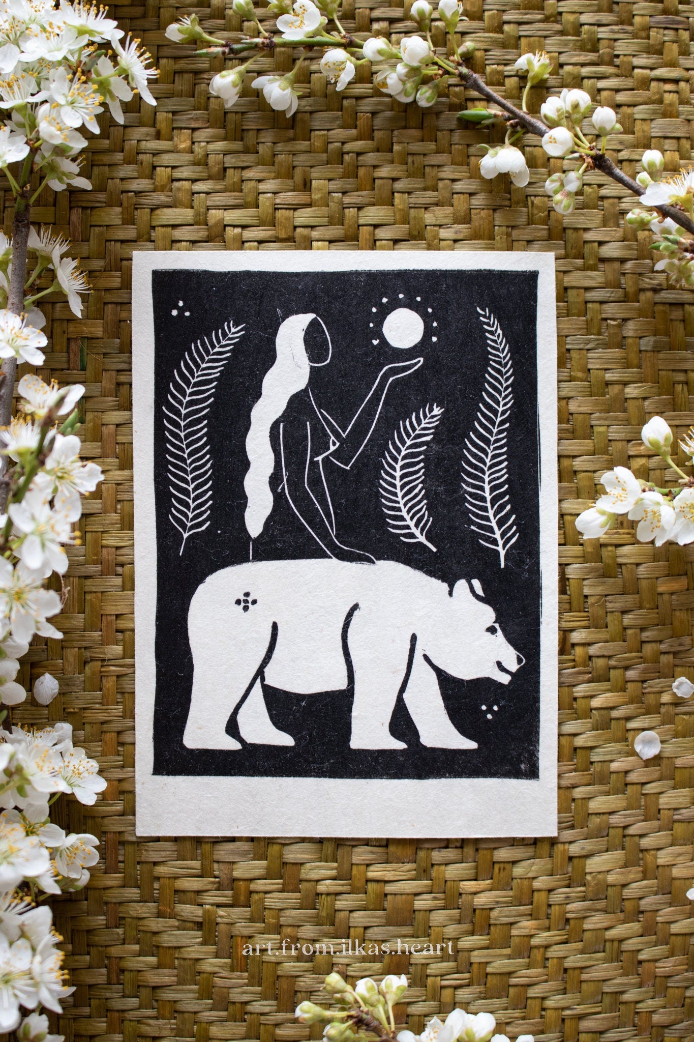 The Guidance Linoldruck - art.from.ilkas.heart