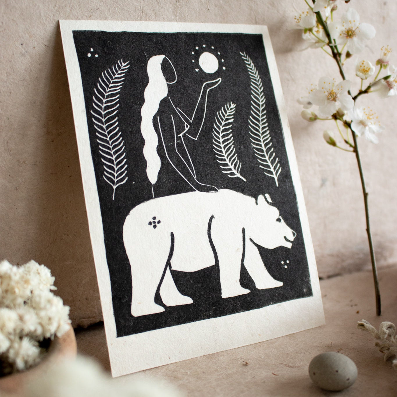 The Guidance Linoldruck - art.from.ilkas.heart