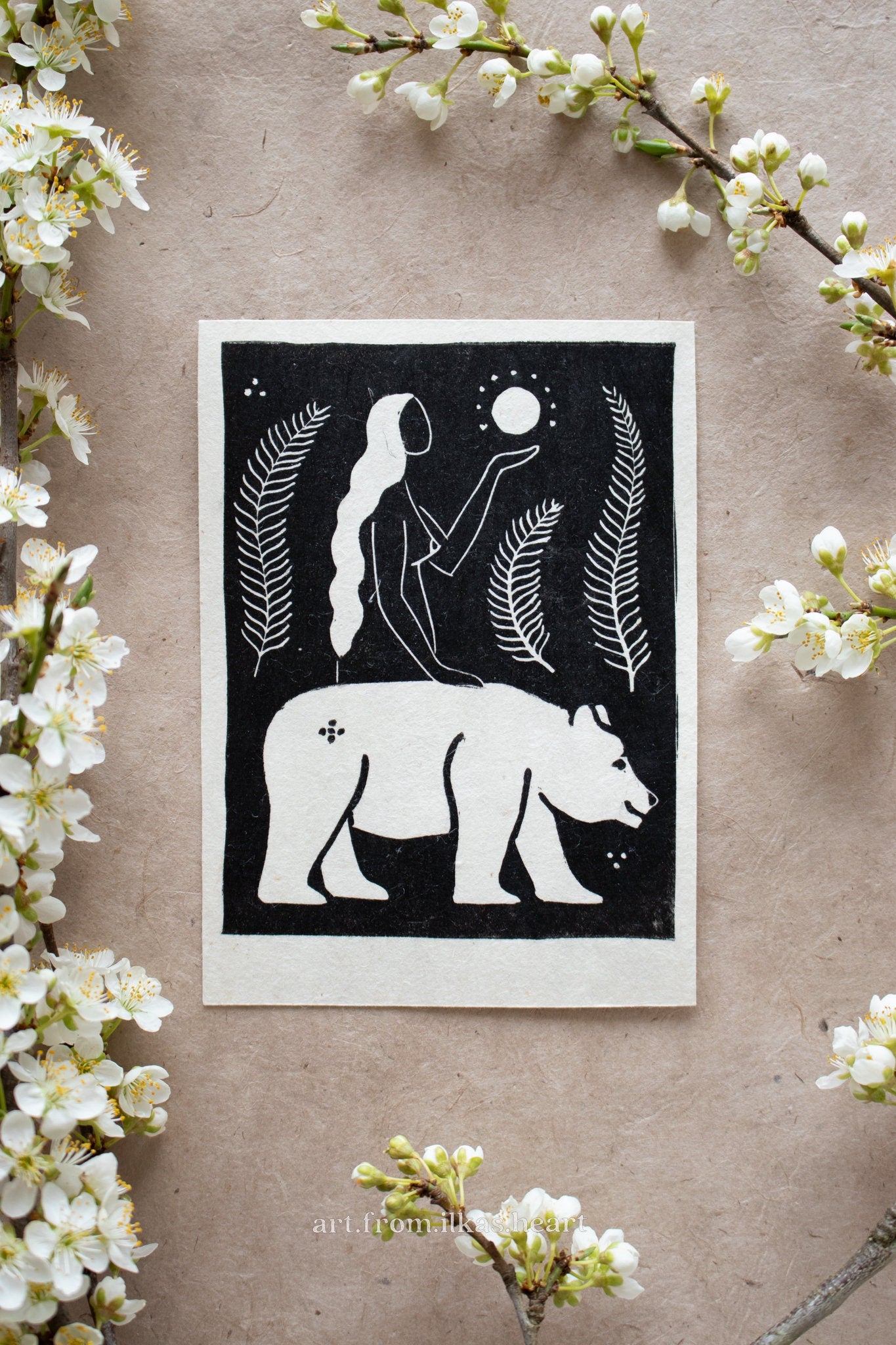 The Guidance Linoldruck - art.from.ilkas.heart