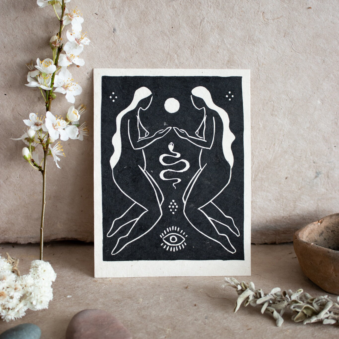 The Healer Linoldruck - art.from.ilkas.heart