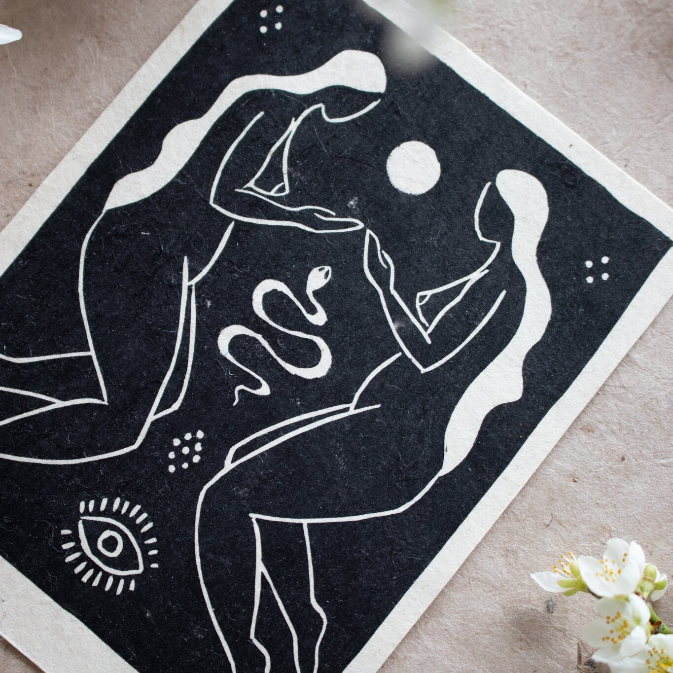 The Healer Linoldruck - art.from.ilkas.heart