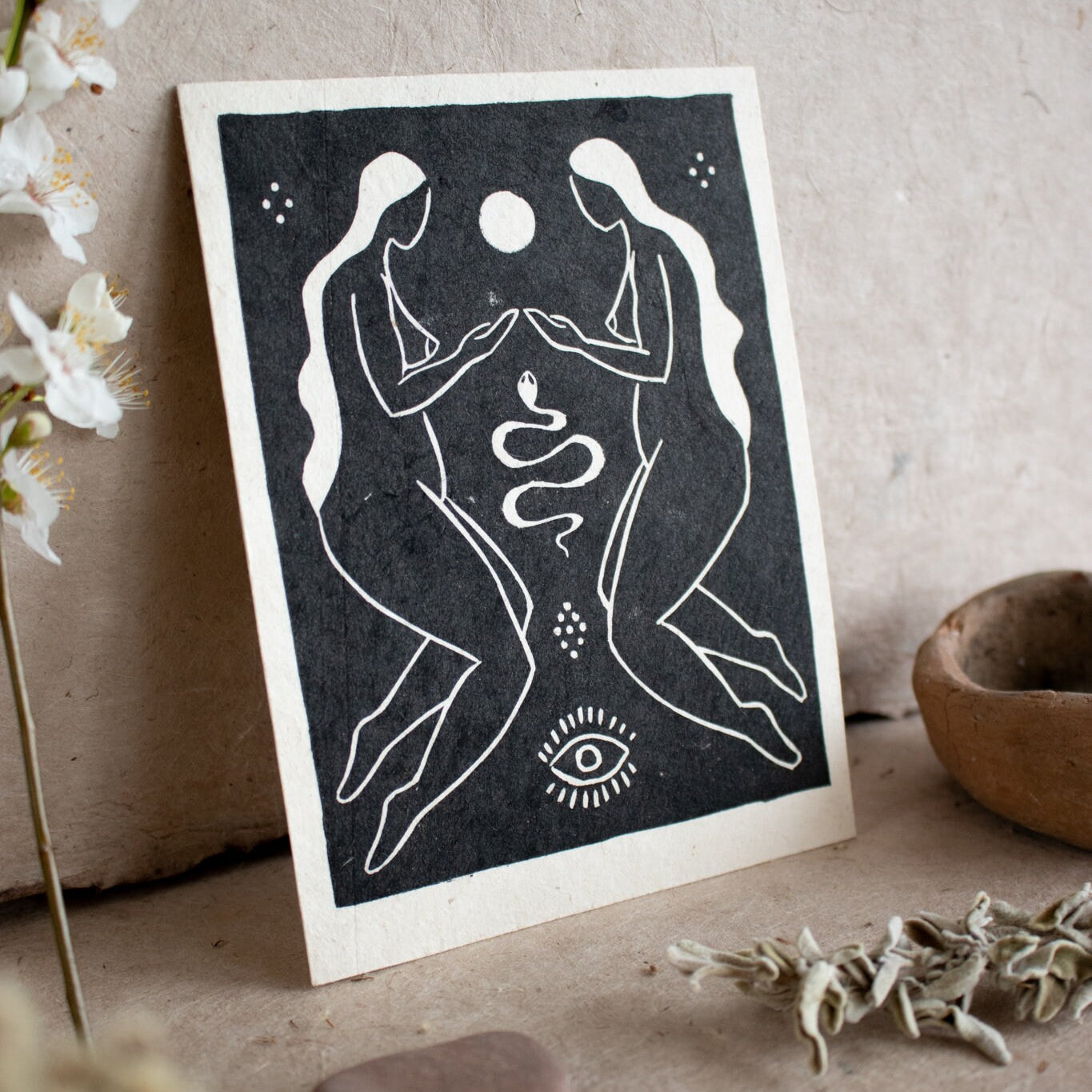 The Healer Linoldruck - art.from.ilkas.heart