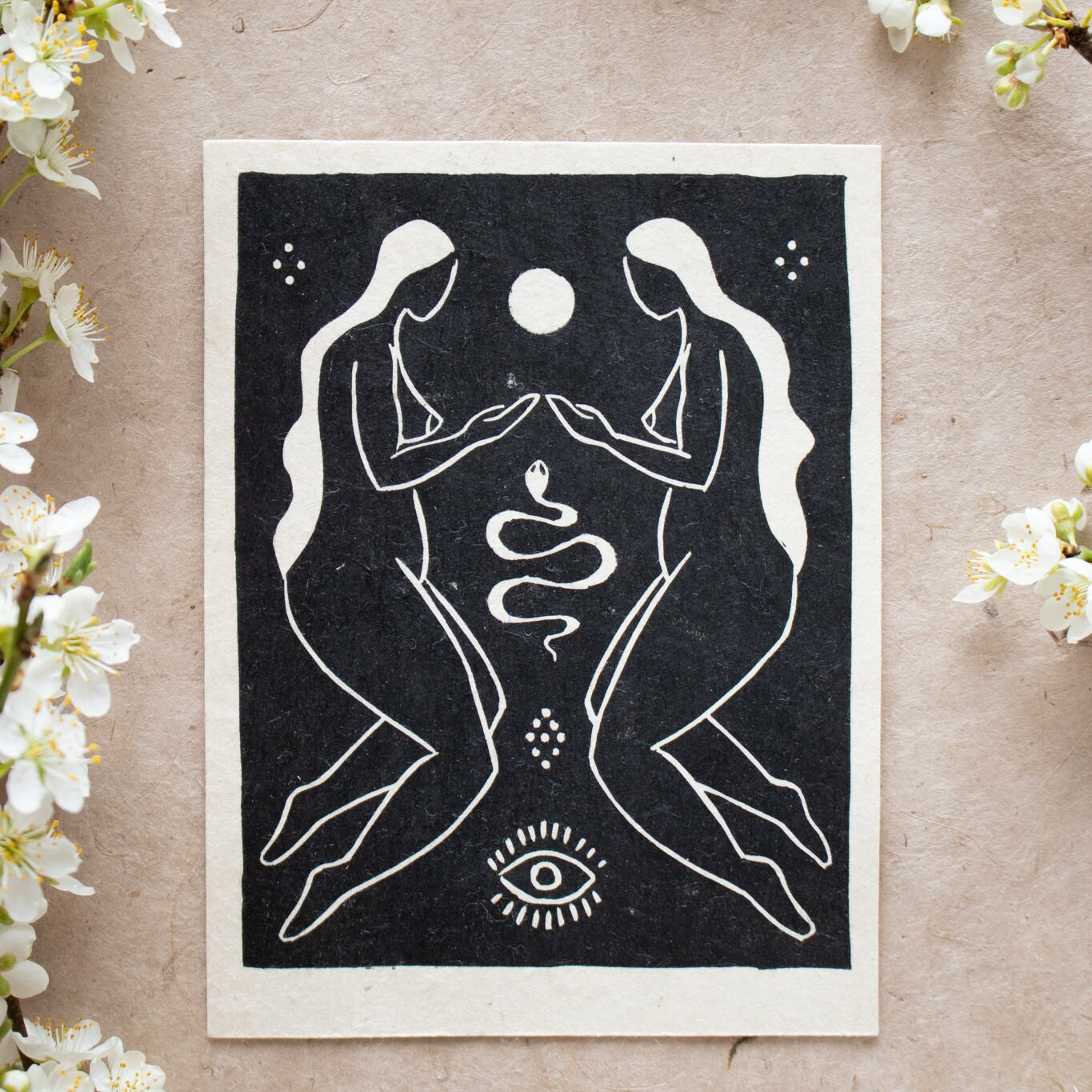 The Healer Linoldruck - art.from.ilkas.heart