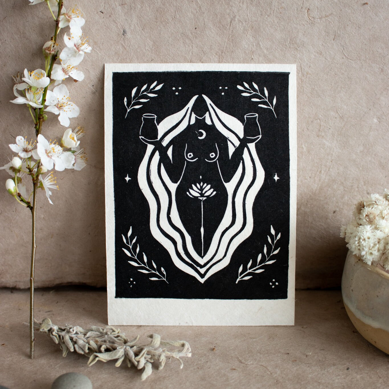 The Peace Bringer Linoldruck - art.from.ilkas.heart