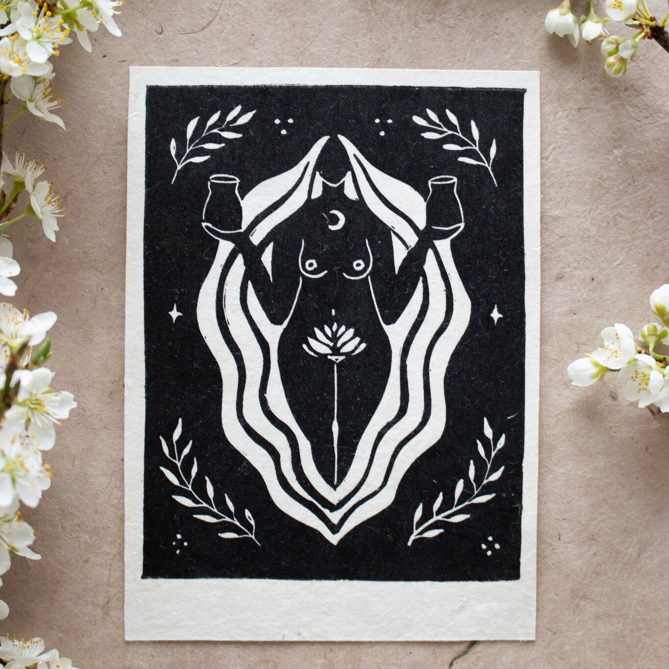 The Peace Bringer Linoldruck - art.from.ilkas.heart