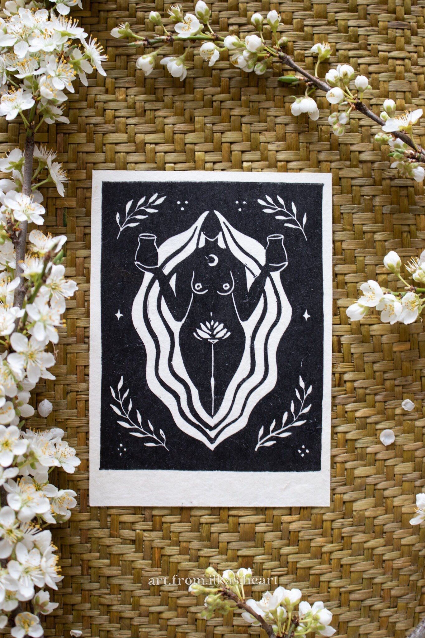 The Peace Bringer Linoldruck - art.from.ilkas.heart