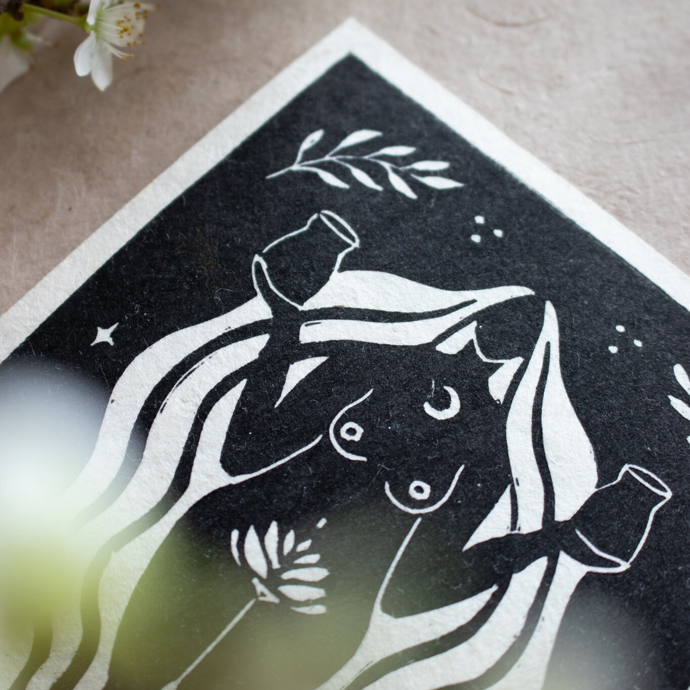 The Peace Bringer Linoldruck - art.from.ilkas.heart