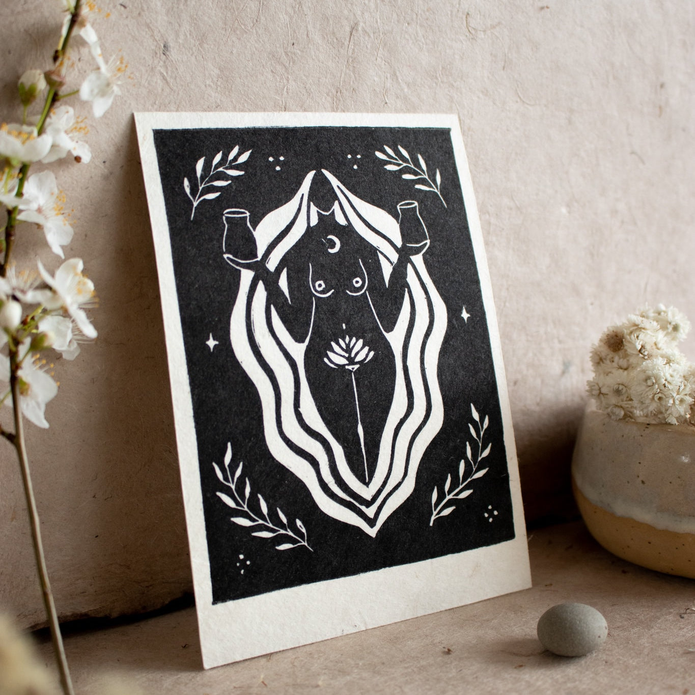 The Peace Bringer Linoldruck - art.from.ilkas.heart