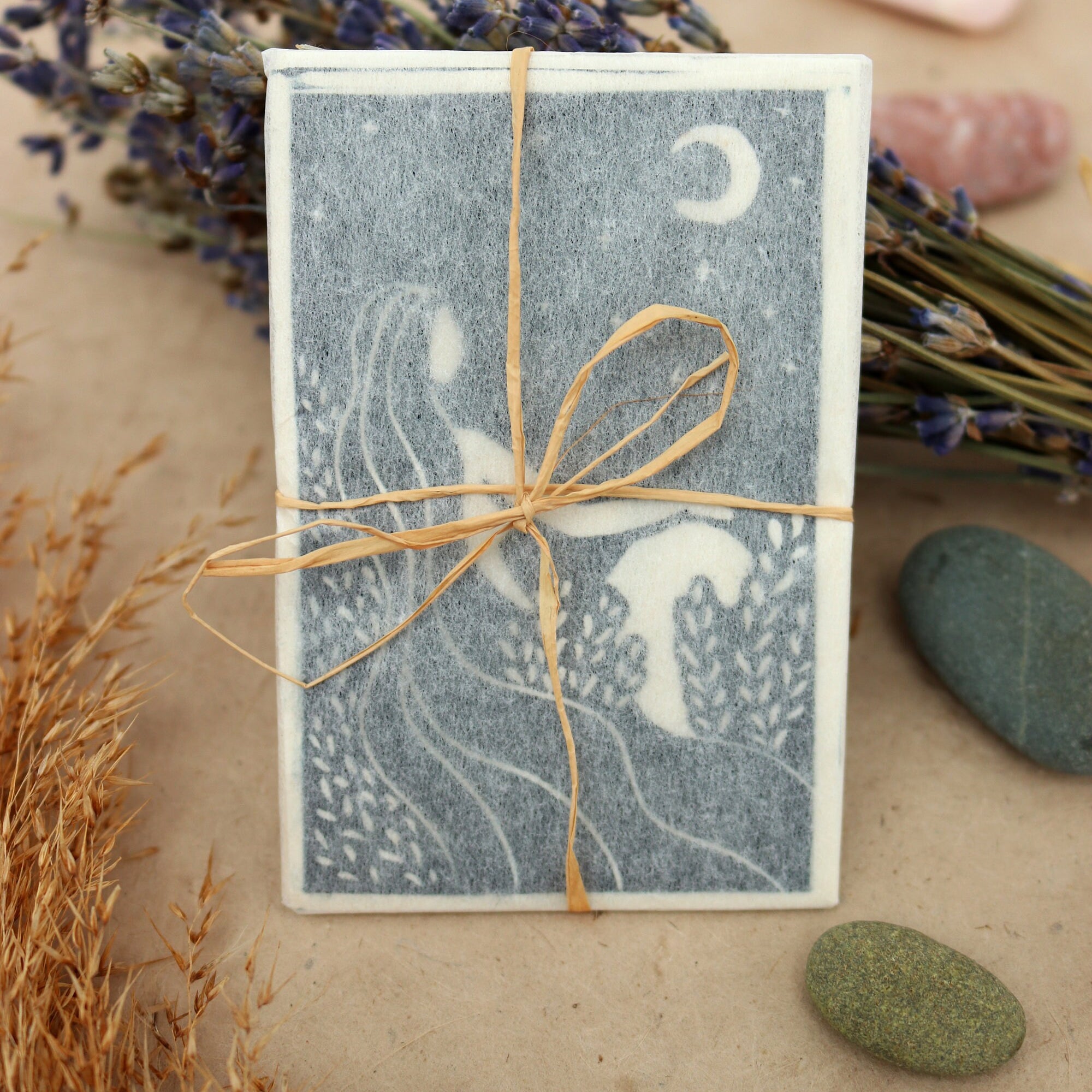 The moonshine goddess Mini Linoldruck - art.from.ilkas.heart