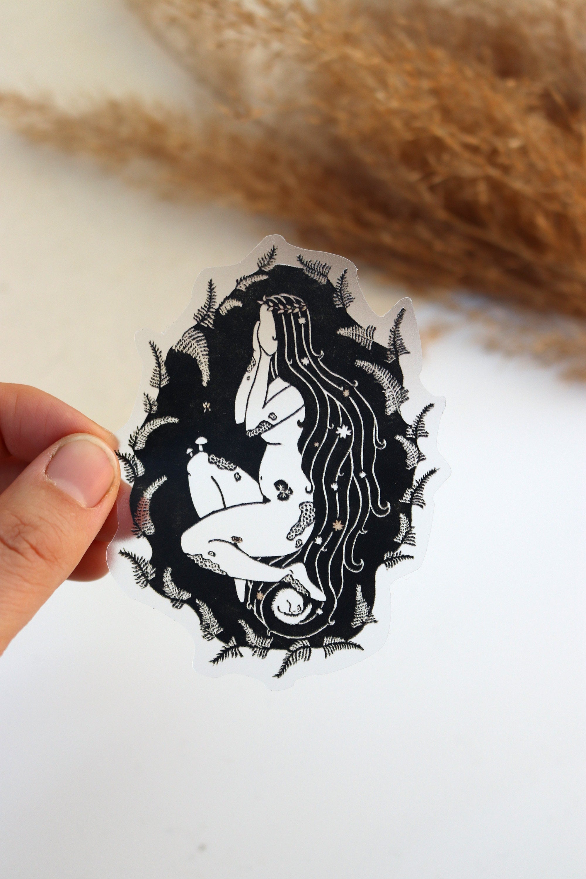 Tochter der Erde Aufkleber - art.from.ilkas.heart