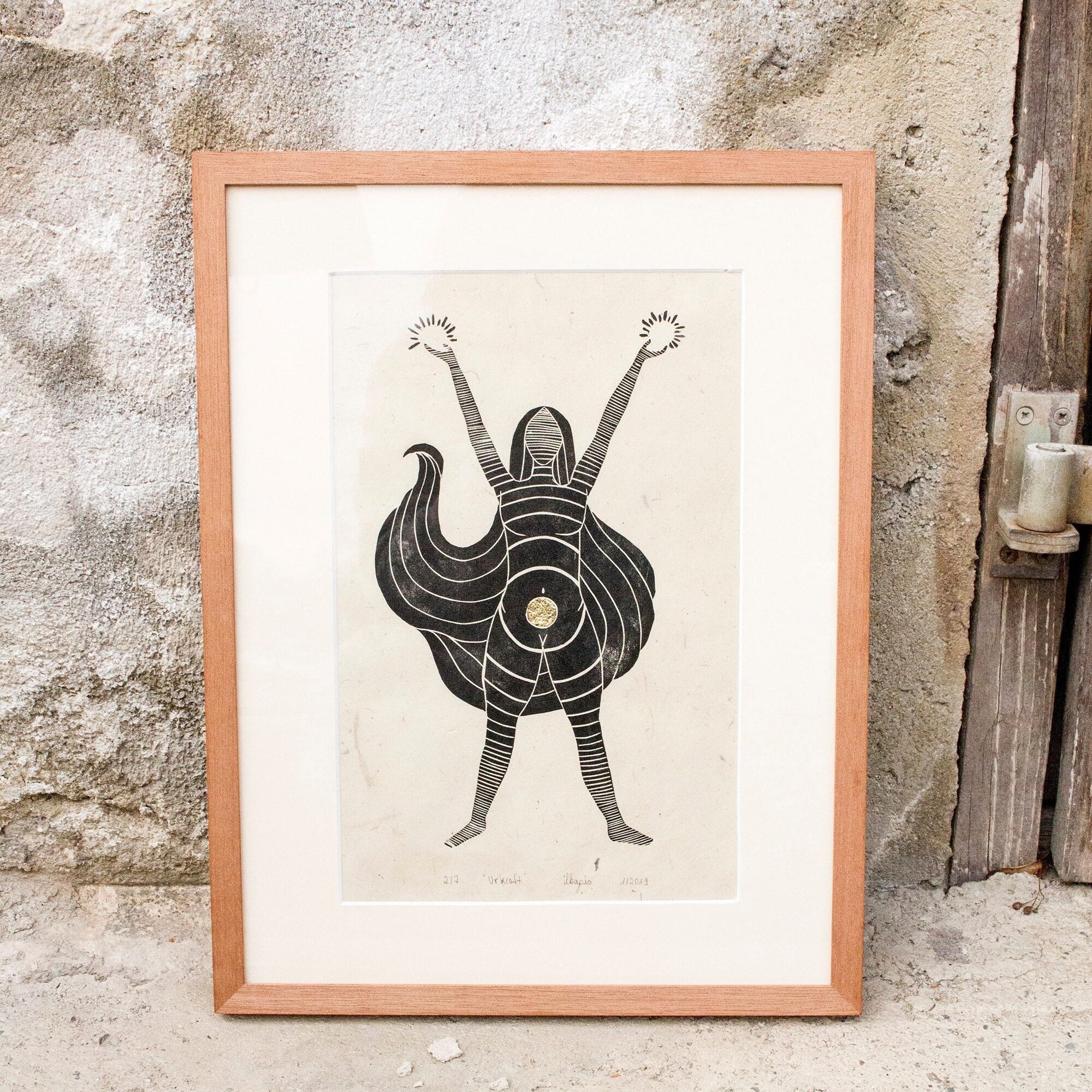 Urkraft Linoldruck - art.from.ilkas.heart