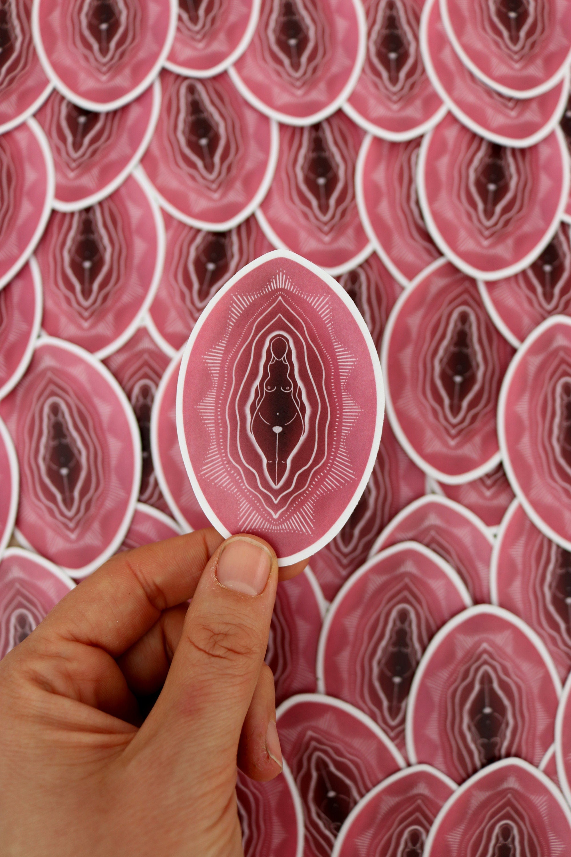 Vulva Göttin Aufkleber - art.from.ilkas.heart