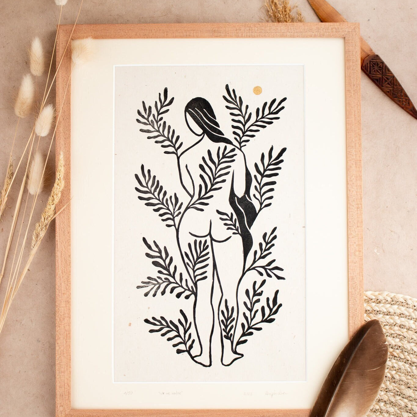 We are nature Linoldruck limitierte Auflage - art.from.ilkas.heart