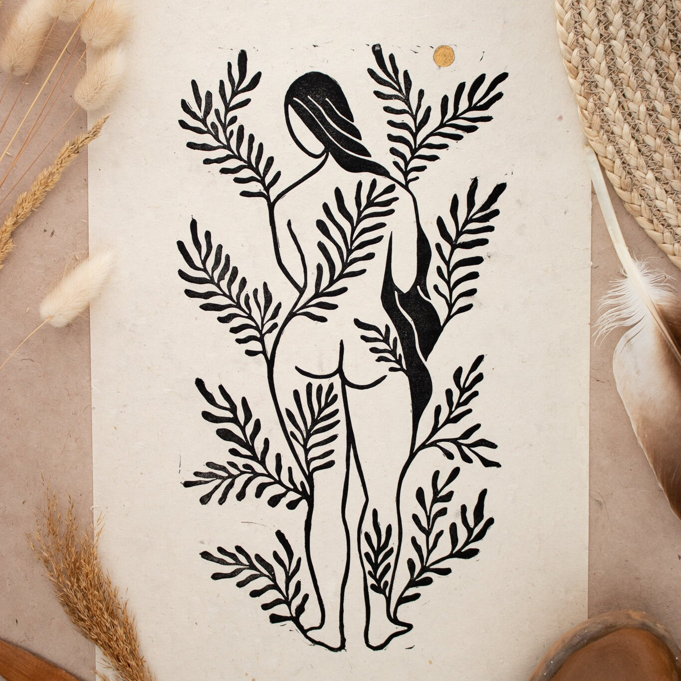 We are nature Linoldruck limitierte Auflage - art.from.ilkas.heart