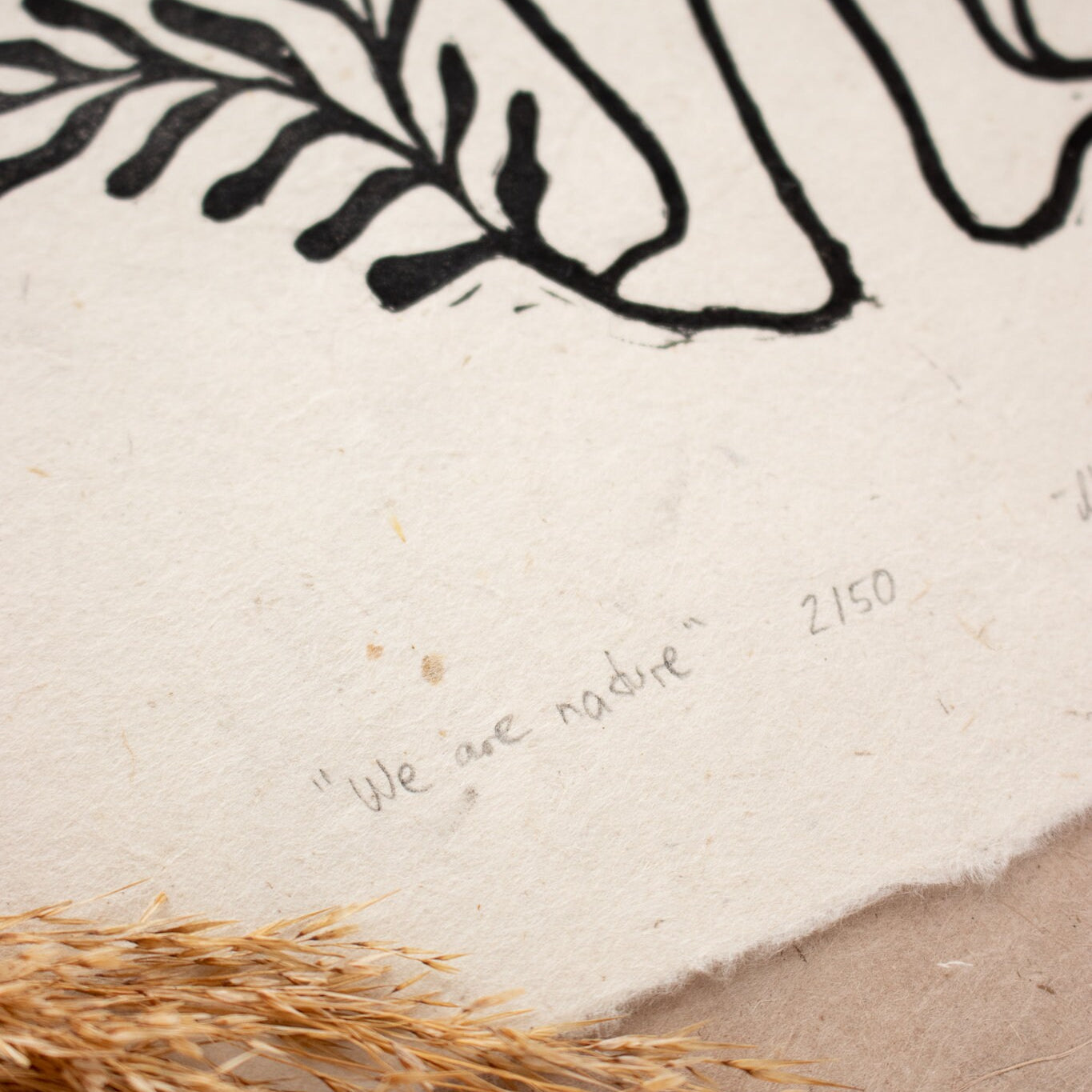 We are nature Linoldruck limitierte Auflage - art.from.ilkas.heart