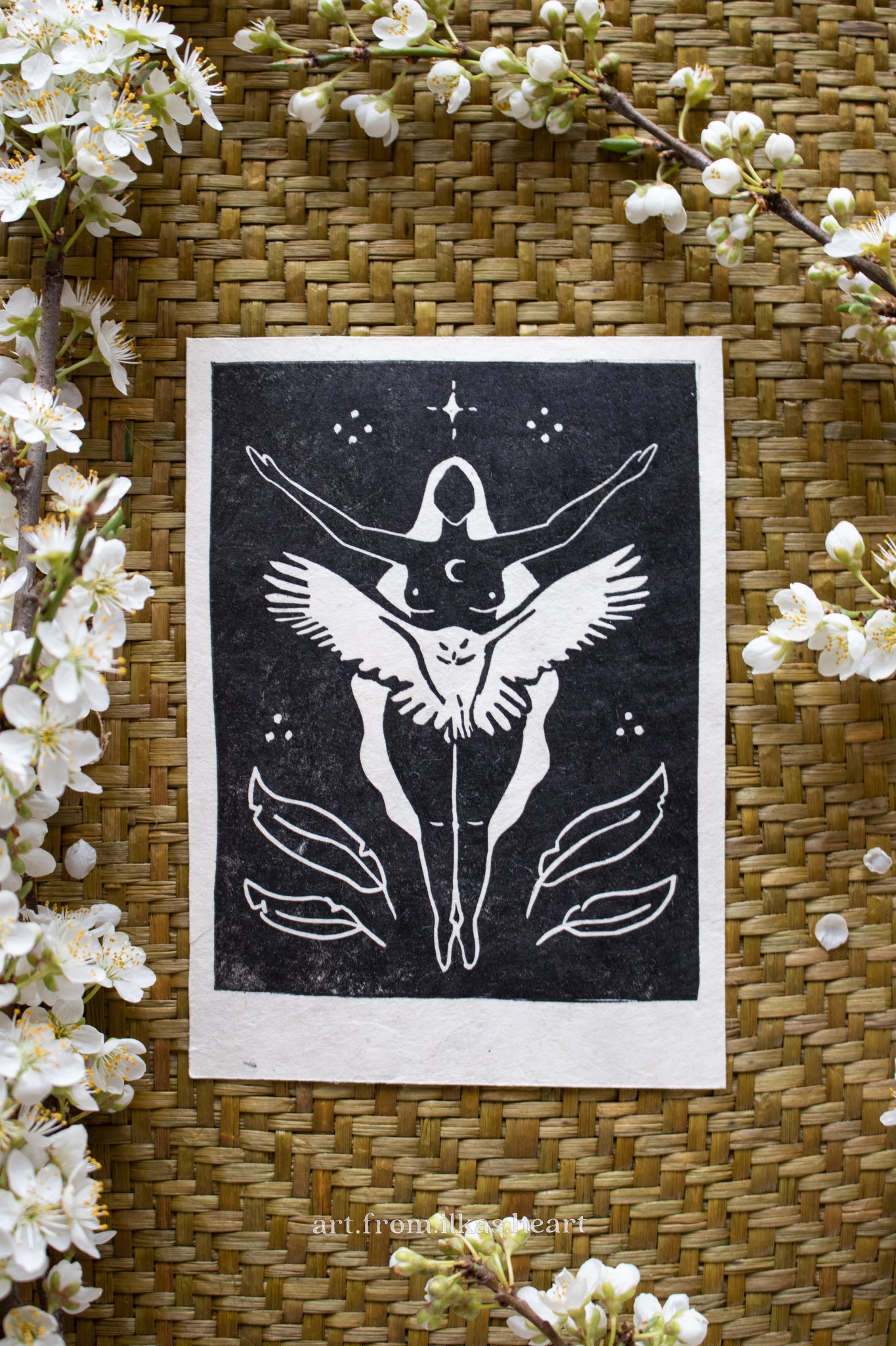 Wisdom Keeper Linoldruck - art.from.ilkas.heart