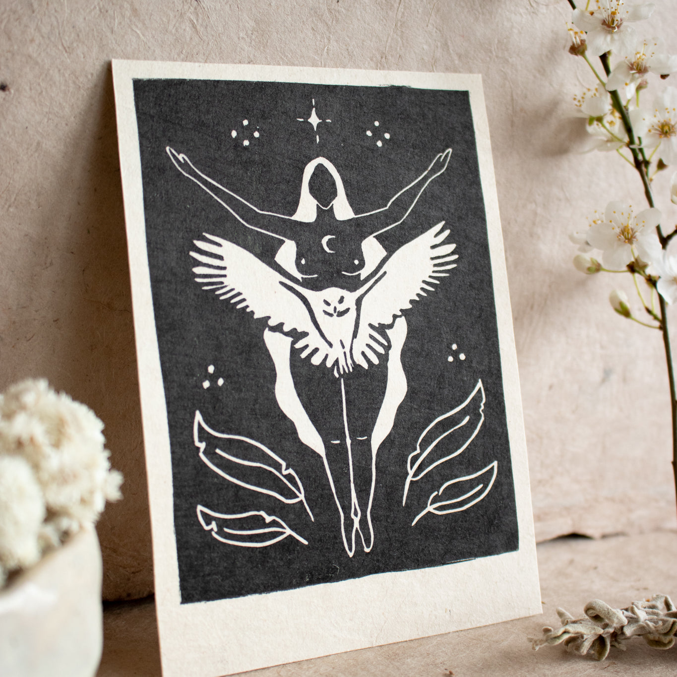 Wisdom Keeper Linoldruck - art.from.ilkas.heart