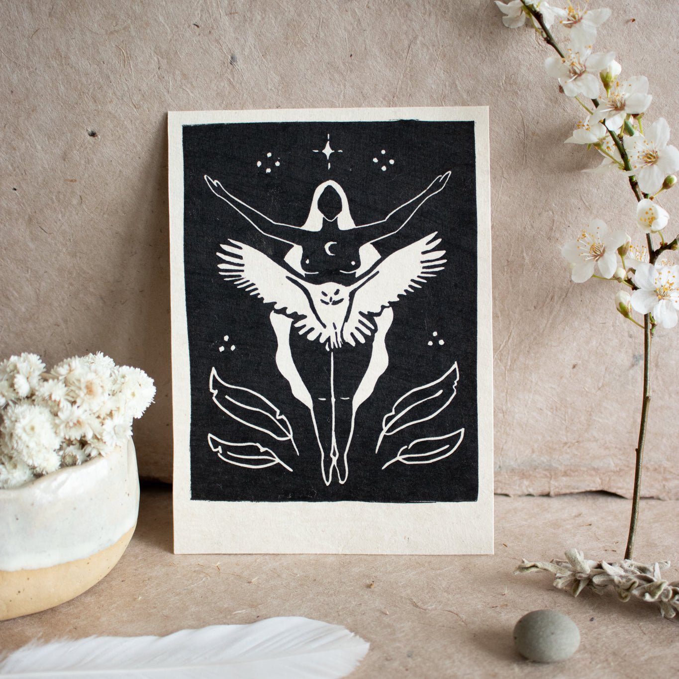 Wisdom Keeper Linoldruck - art.from.ilkas.heart