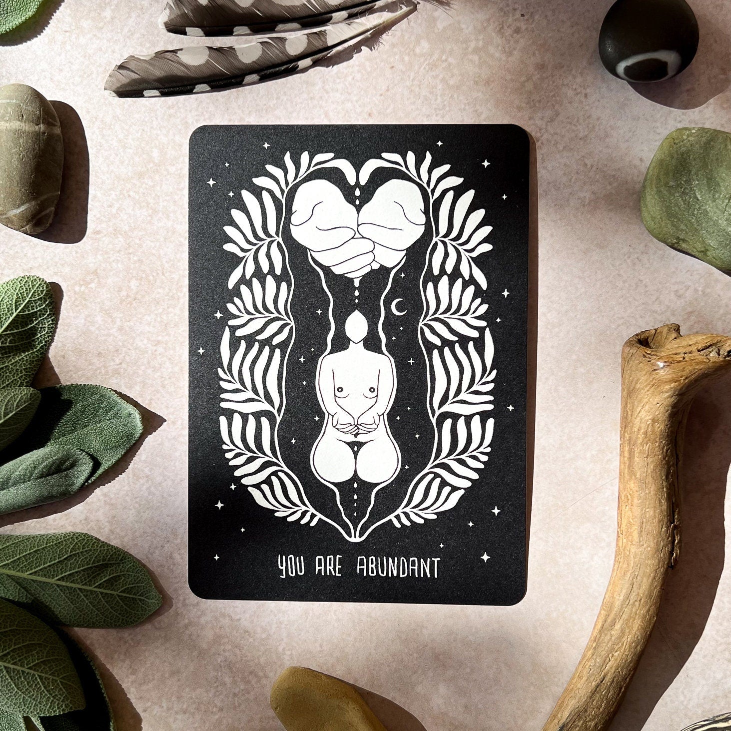 You are abundant Postkarte - art.from.ilkas.heart