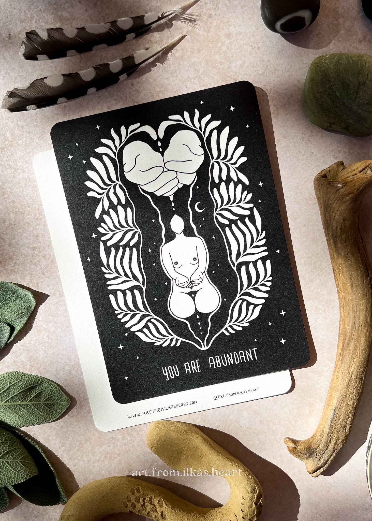 You are abundant Postkarte - art.from.ilkas.heart