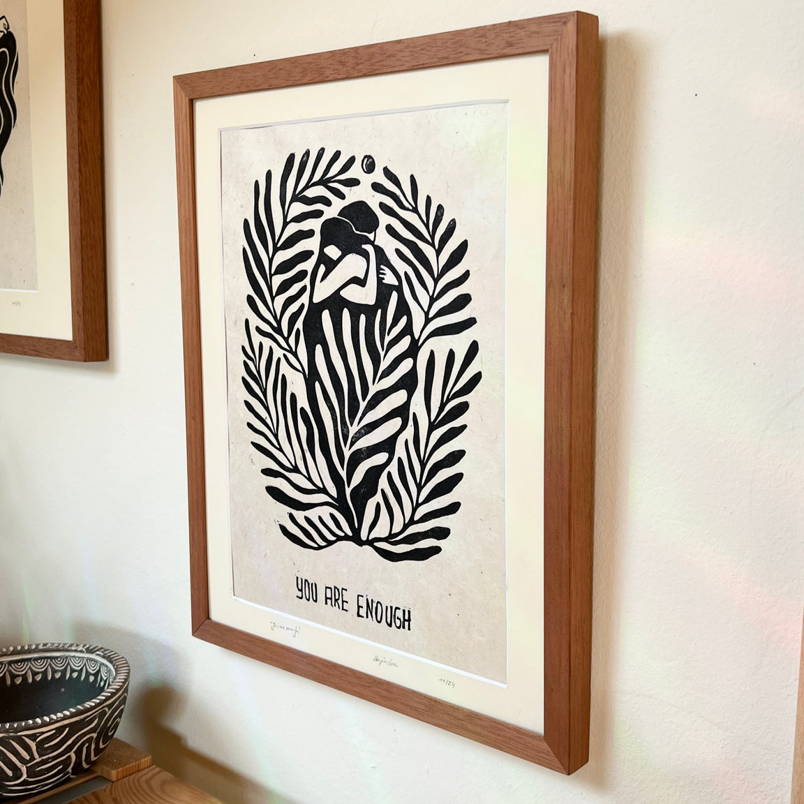 You are enough Linoldruck - art.from.ilkas.heart