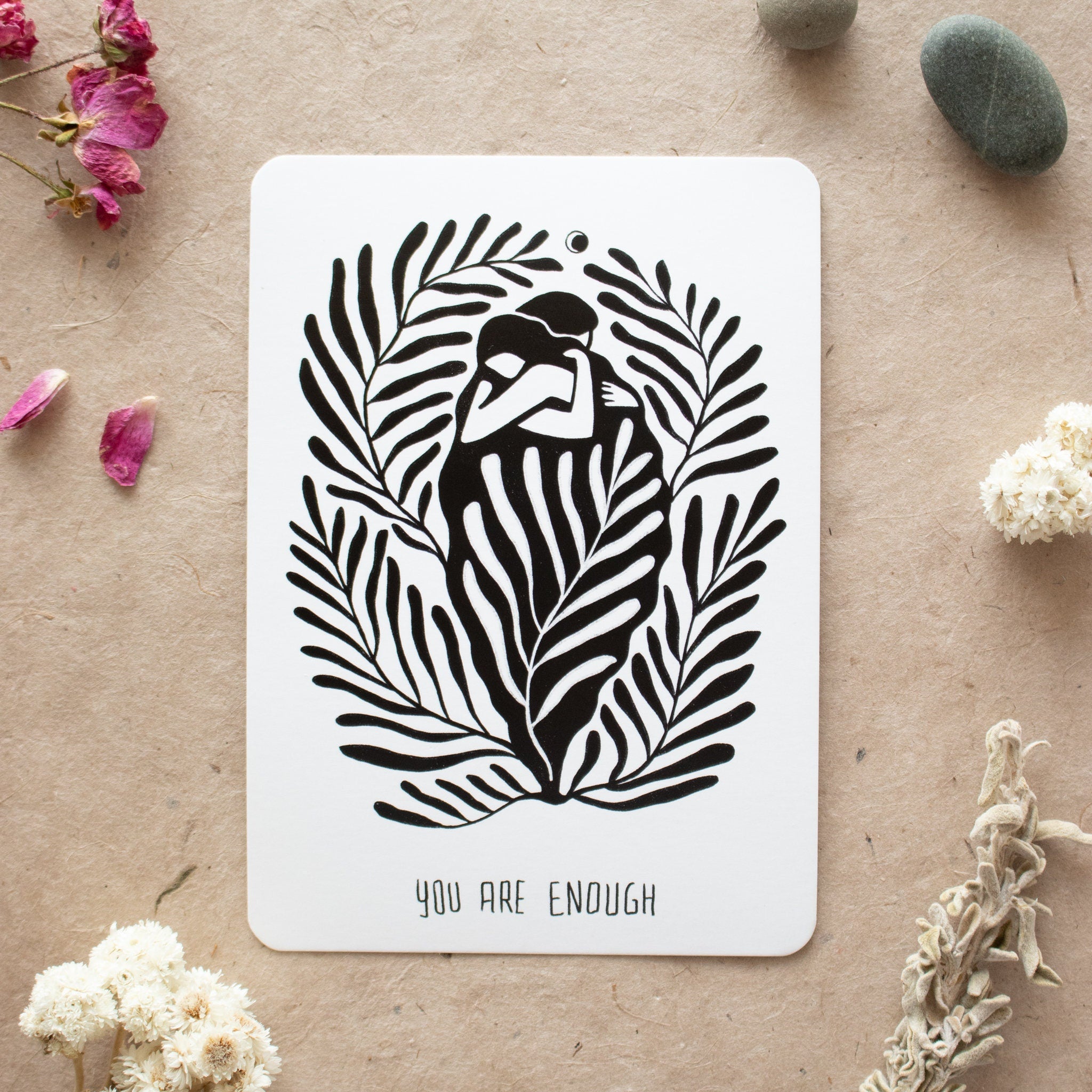 You are enough Postkarte - art.from.ilkas.heart